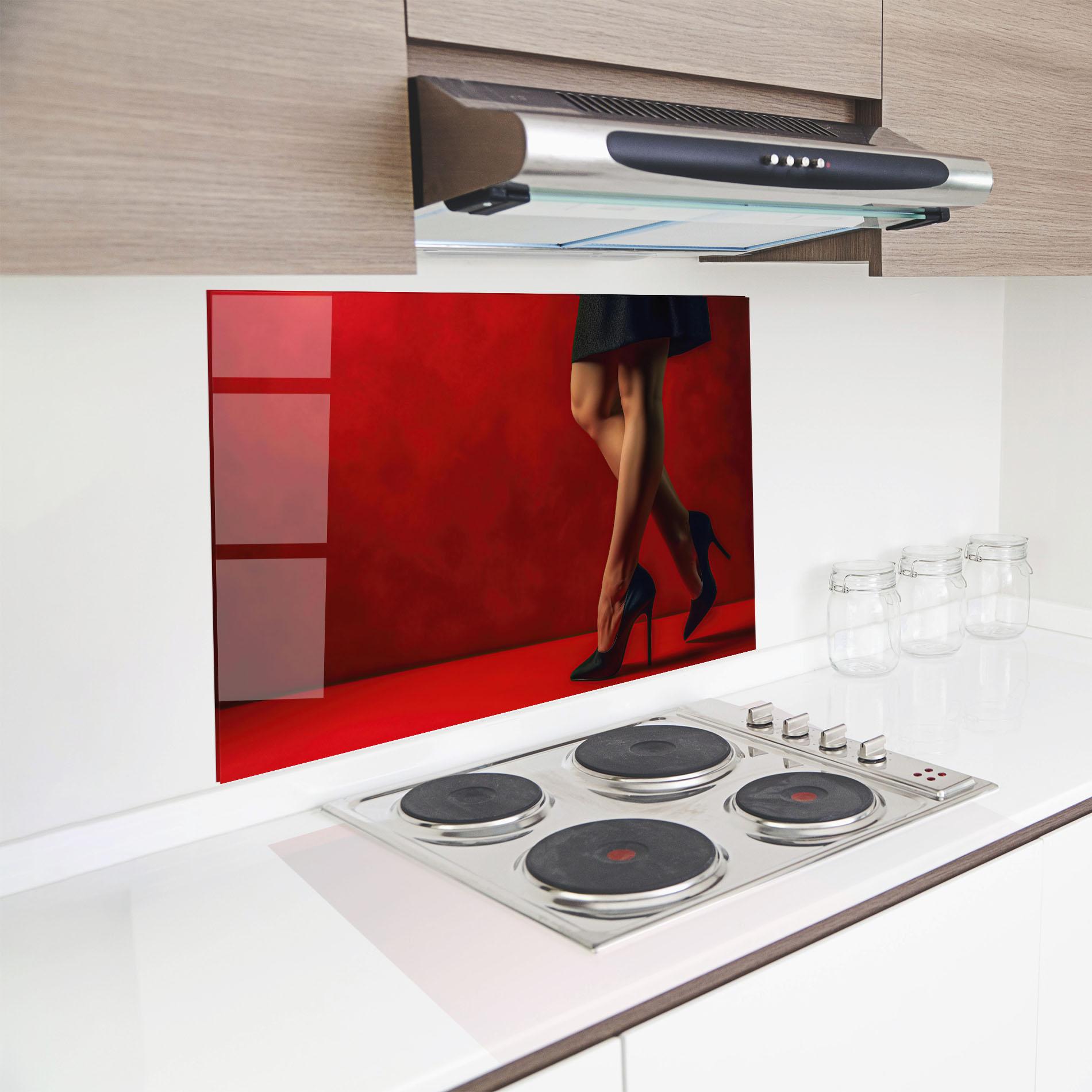 Panou Sticla Bucatarie Female Legs Heels mockup 8