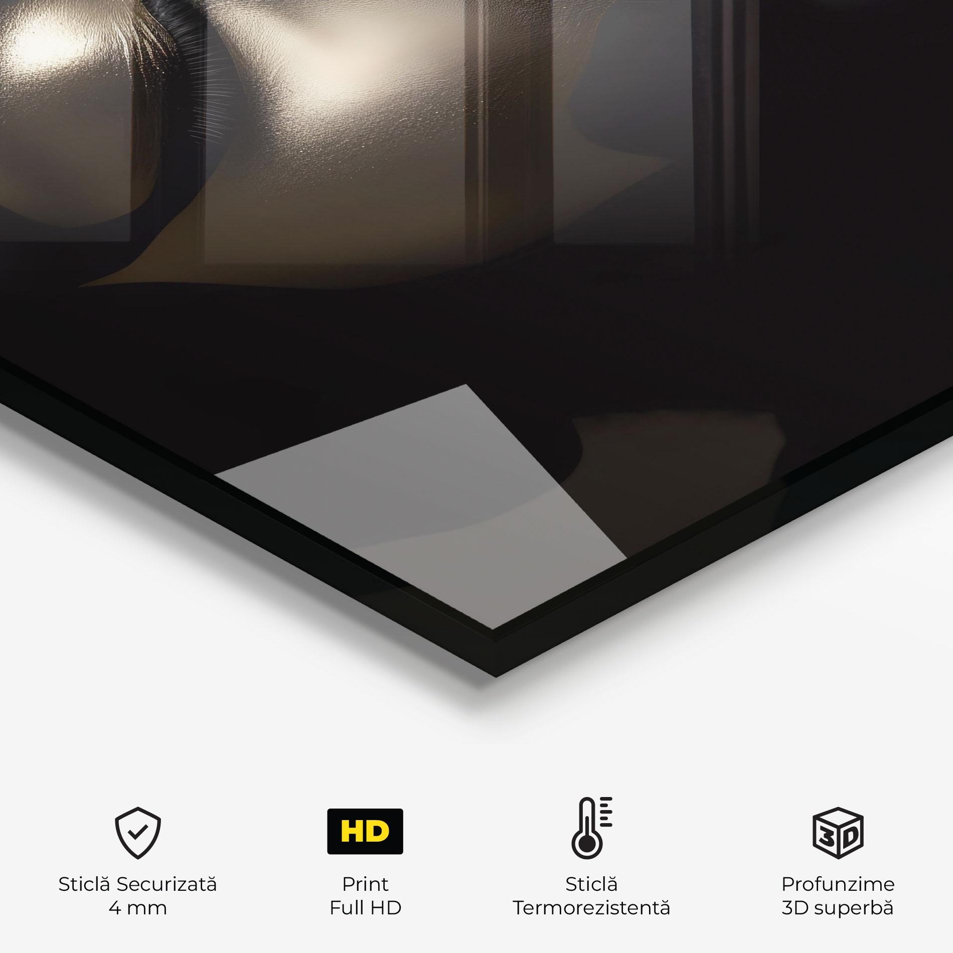 Panou Sticla Bucatarie Dark Gold Face mockup 2