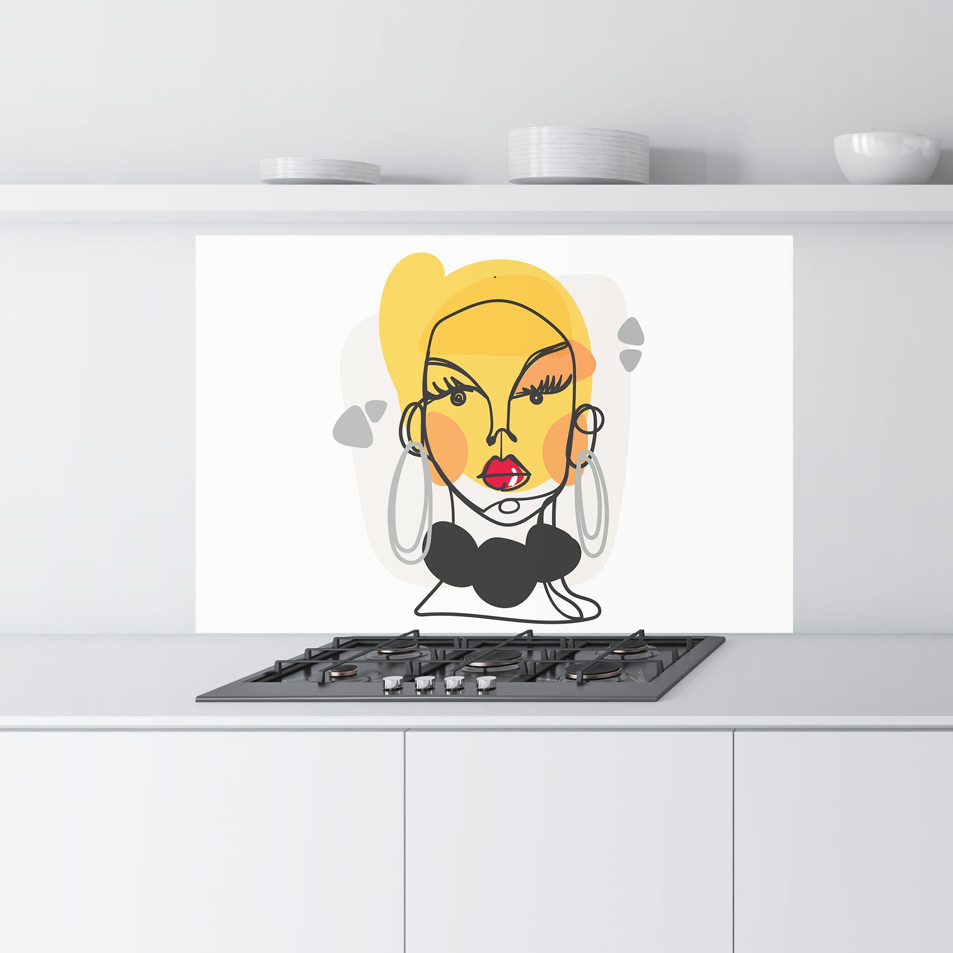 Abstract Blonde Face mockup 9