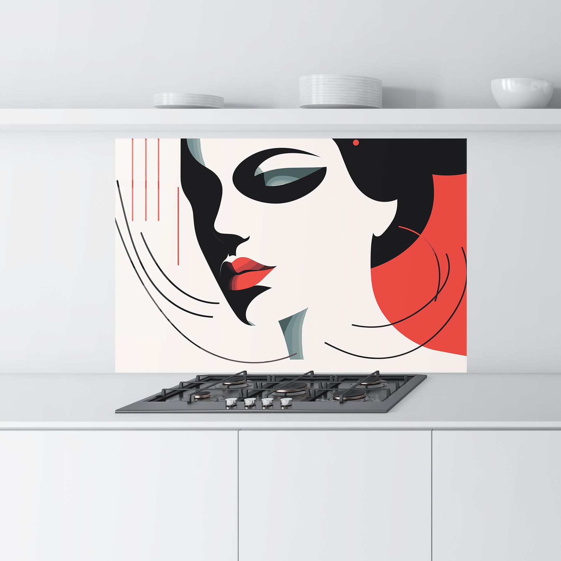 Woman Red Lips mockup 9