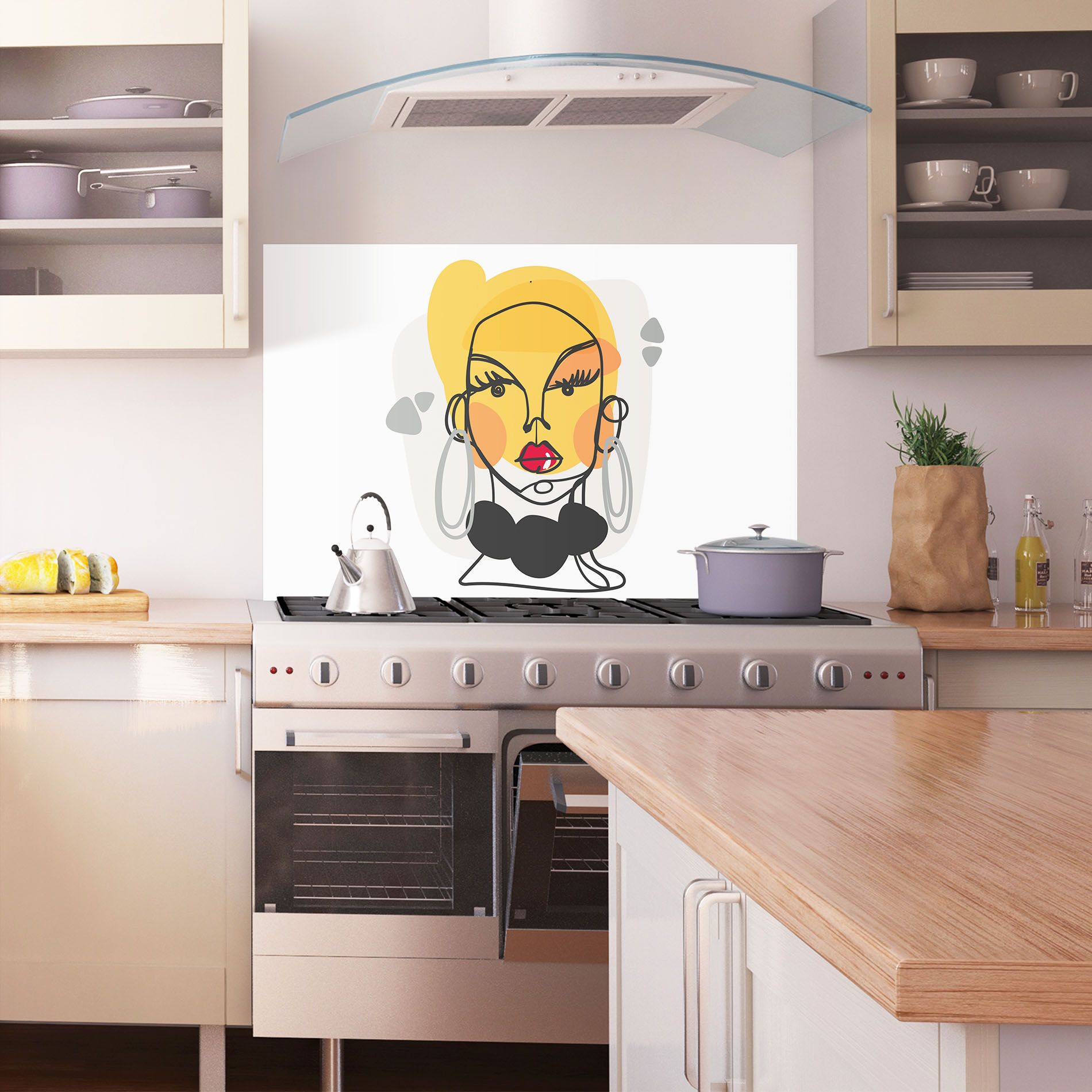 Abstract Blonde Face mockup 1