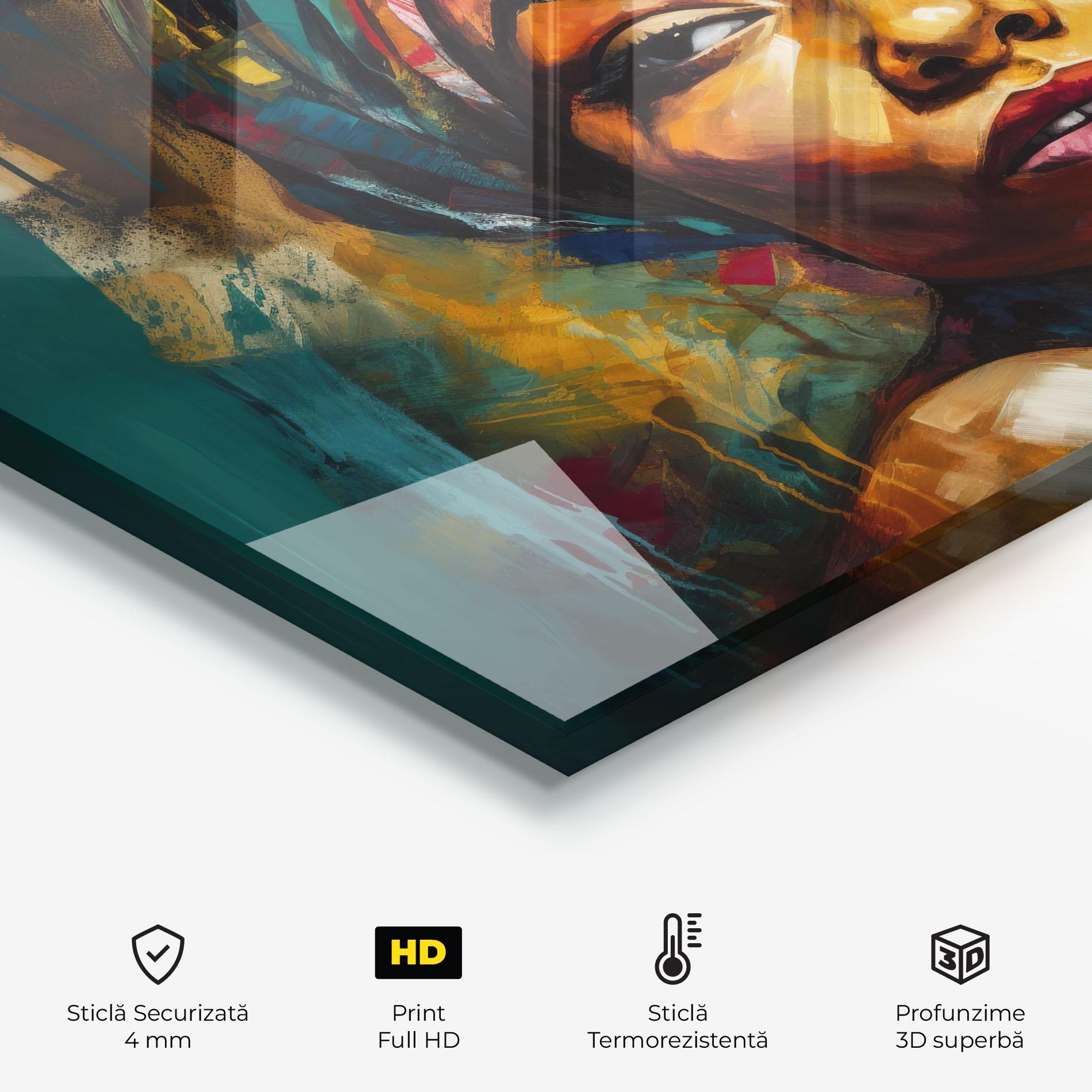 Panou Sticla Bucatarie Enigmatic Expression mockup 2