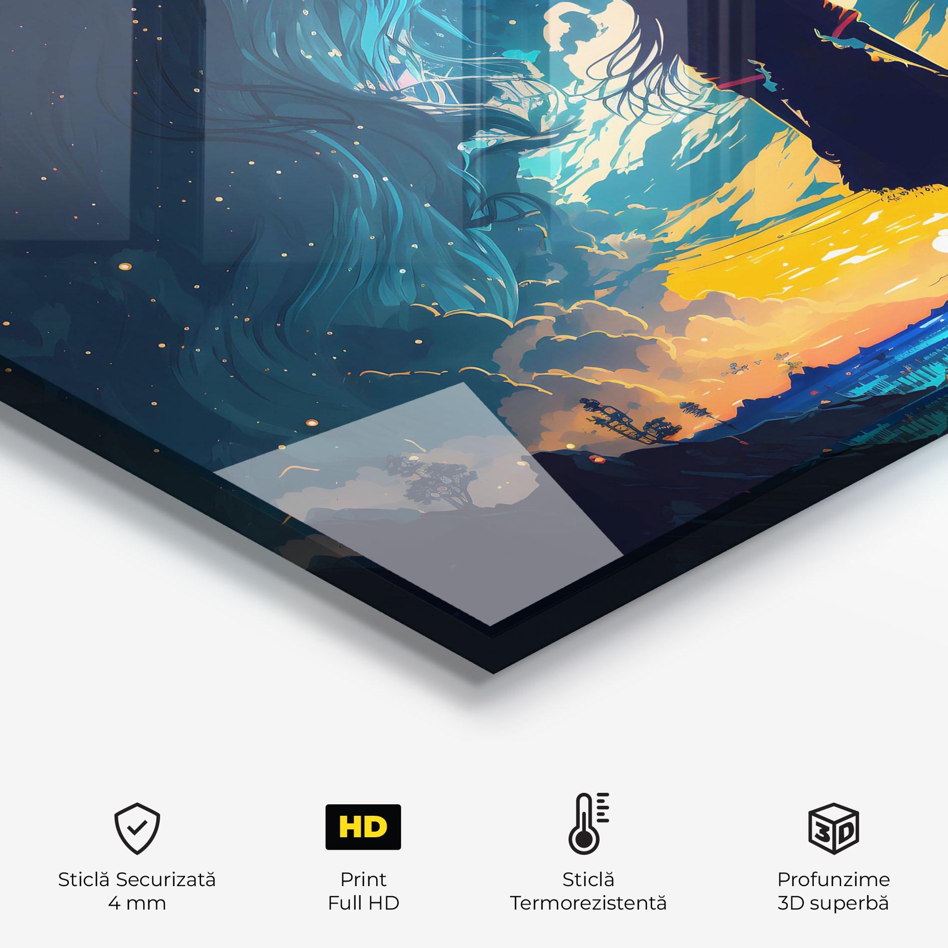 Panou Sticla Bucatarie Mystical Woman Fairytale mockup 2