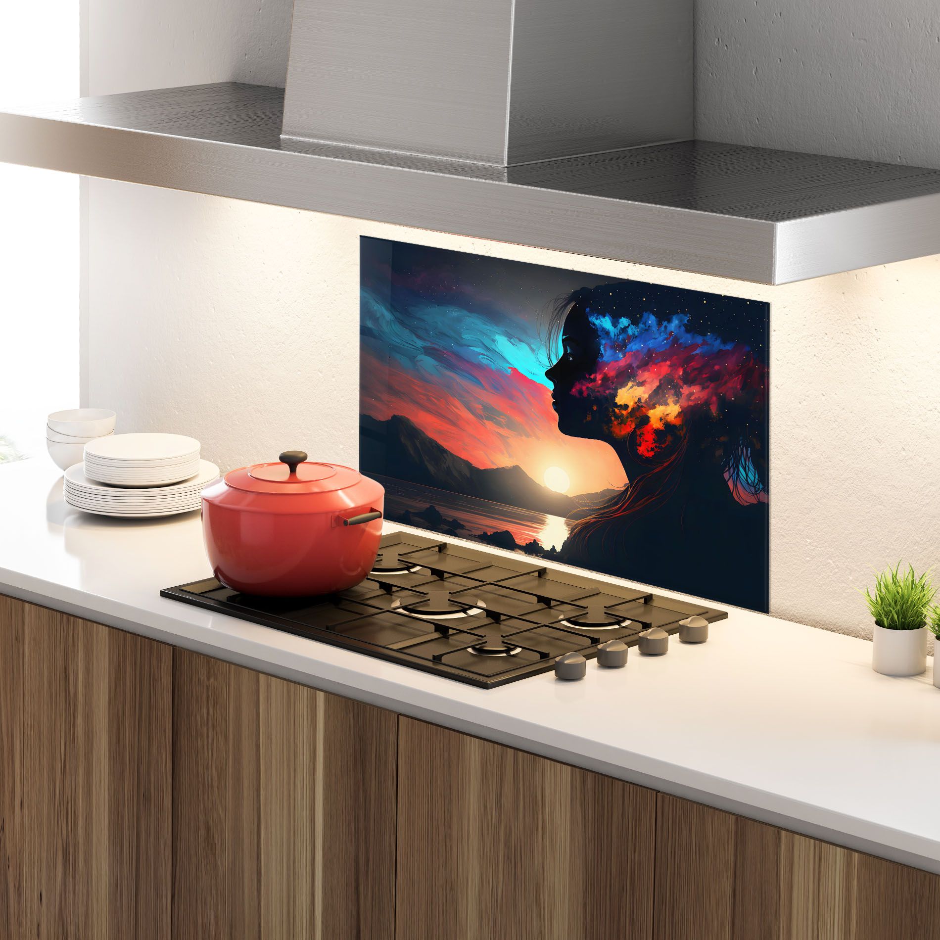 Mystical Woman Silhouette mockup 4