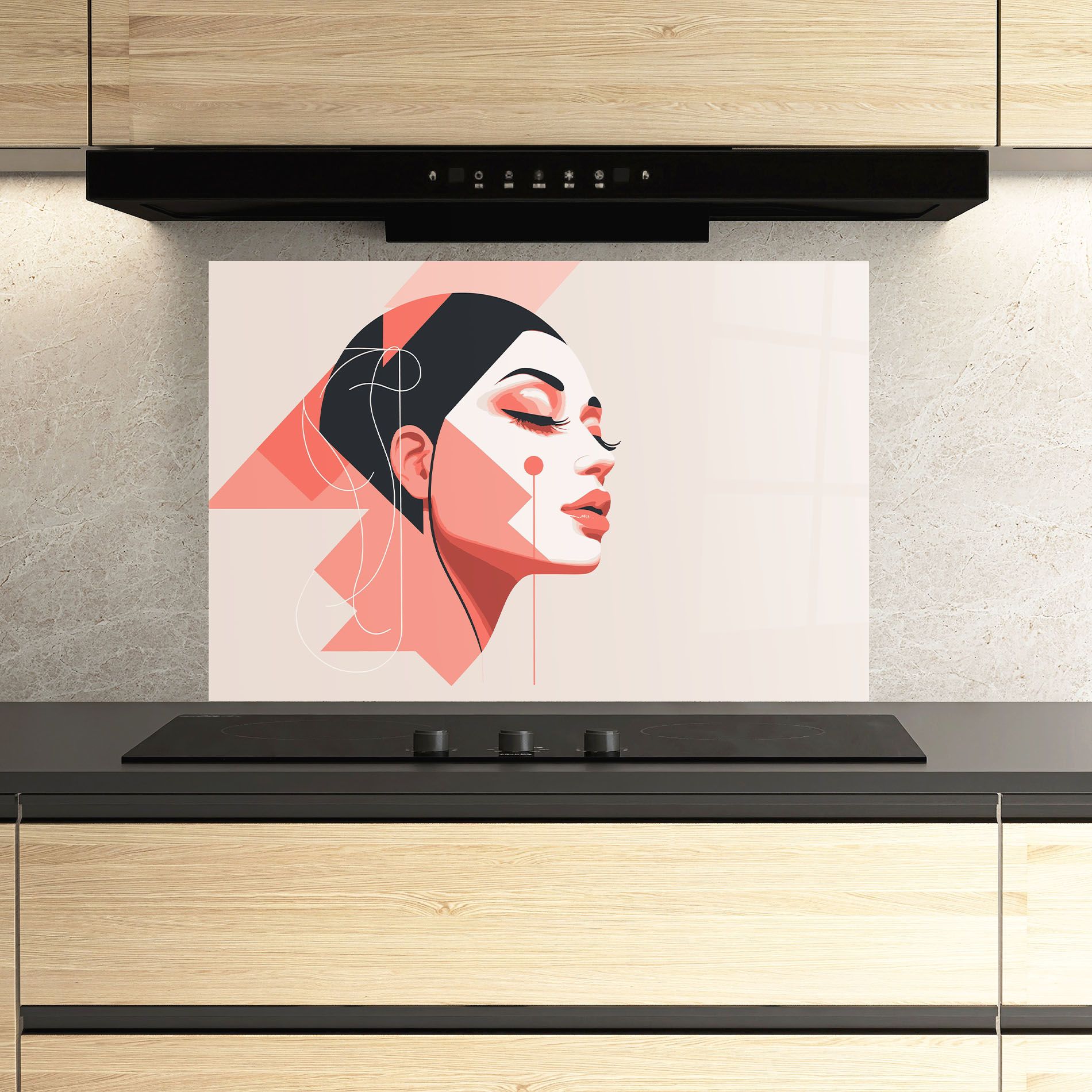 Pretty Abstract Face mockup 3