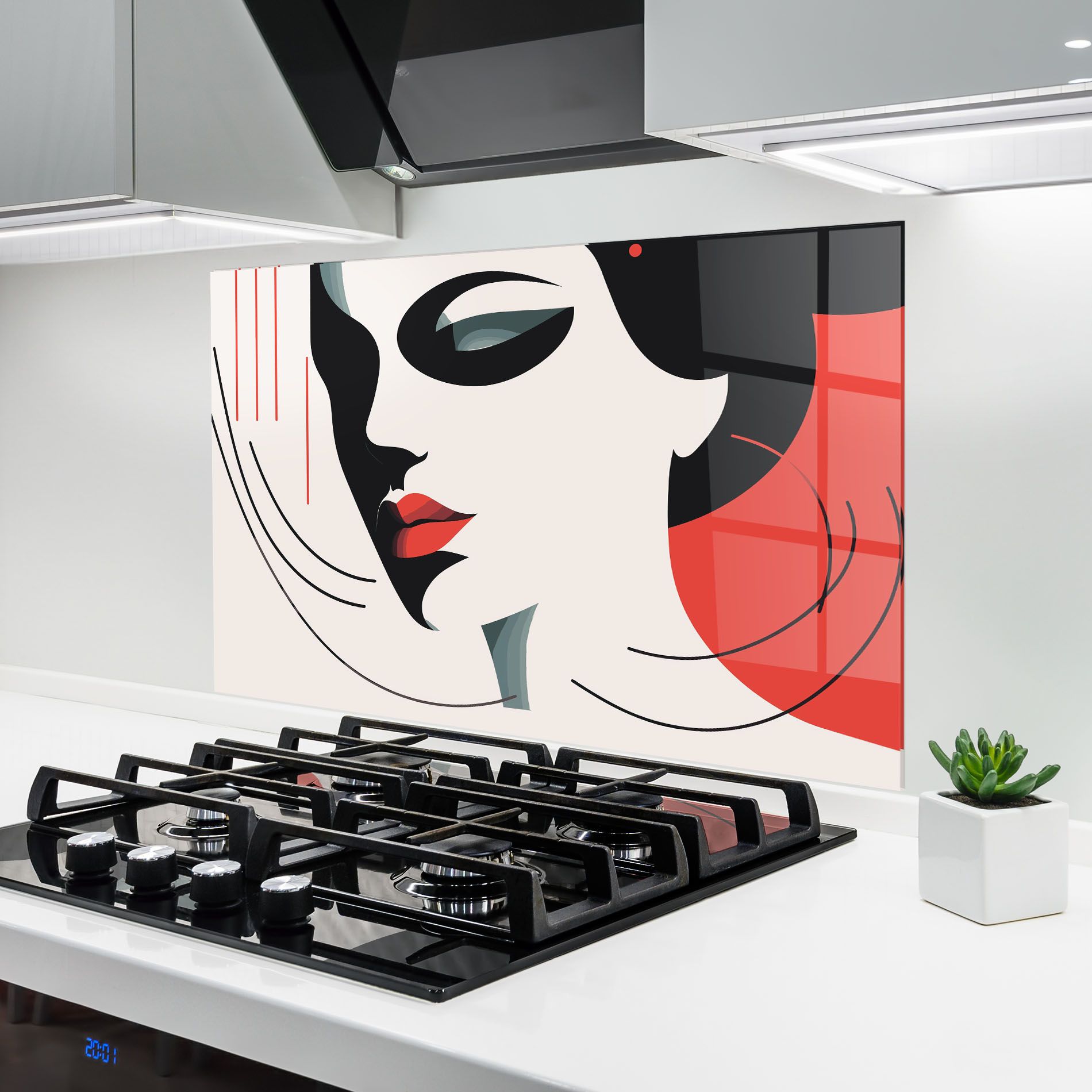 Woman Red Lips mockup 6