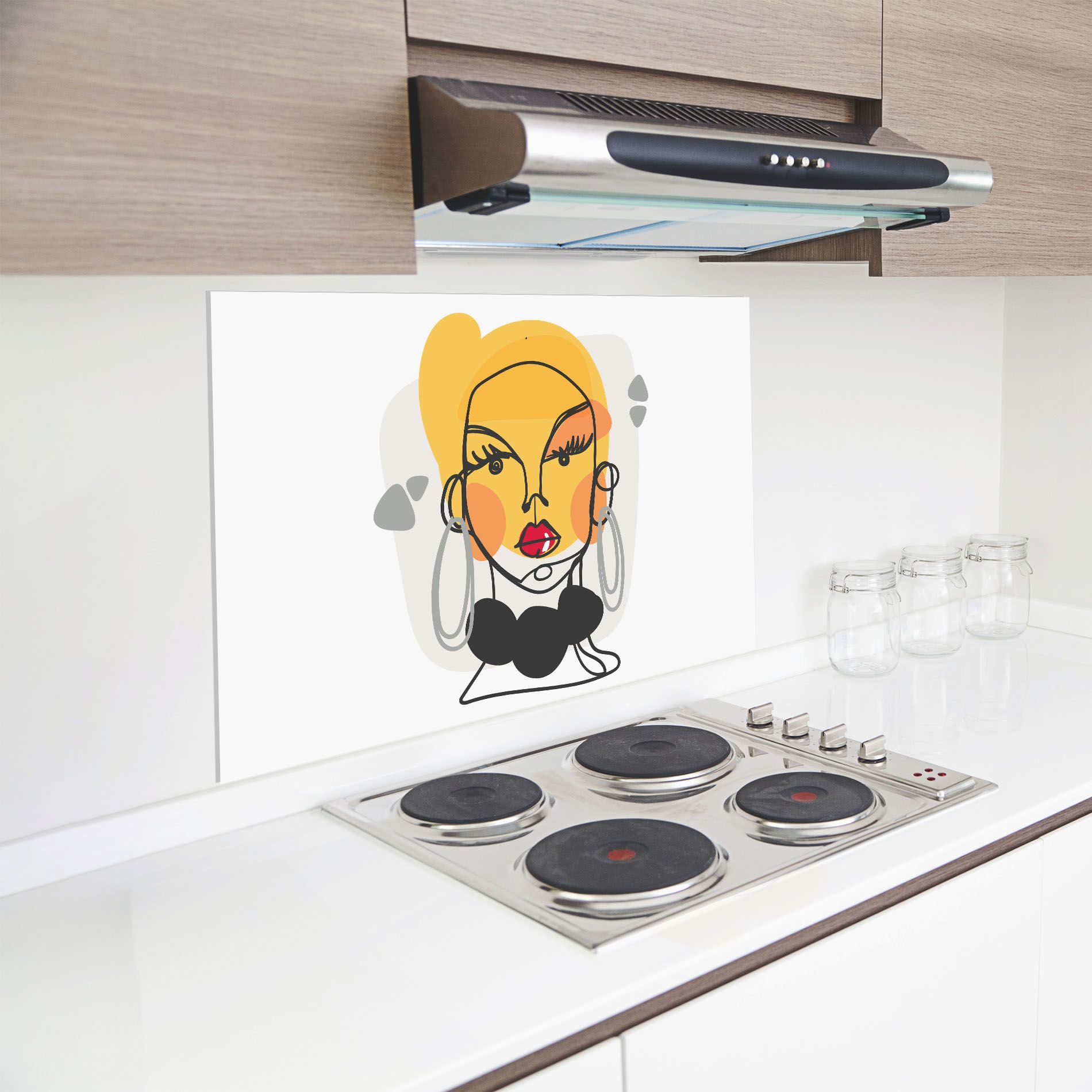 Abstract Blonde Face mockup 8