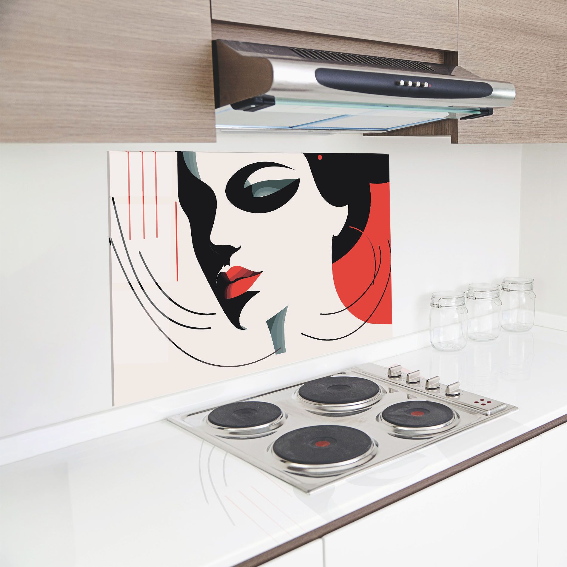 Woman Red Lips mockup 8