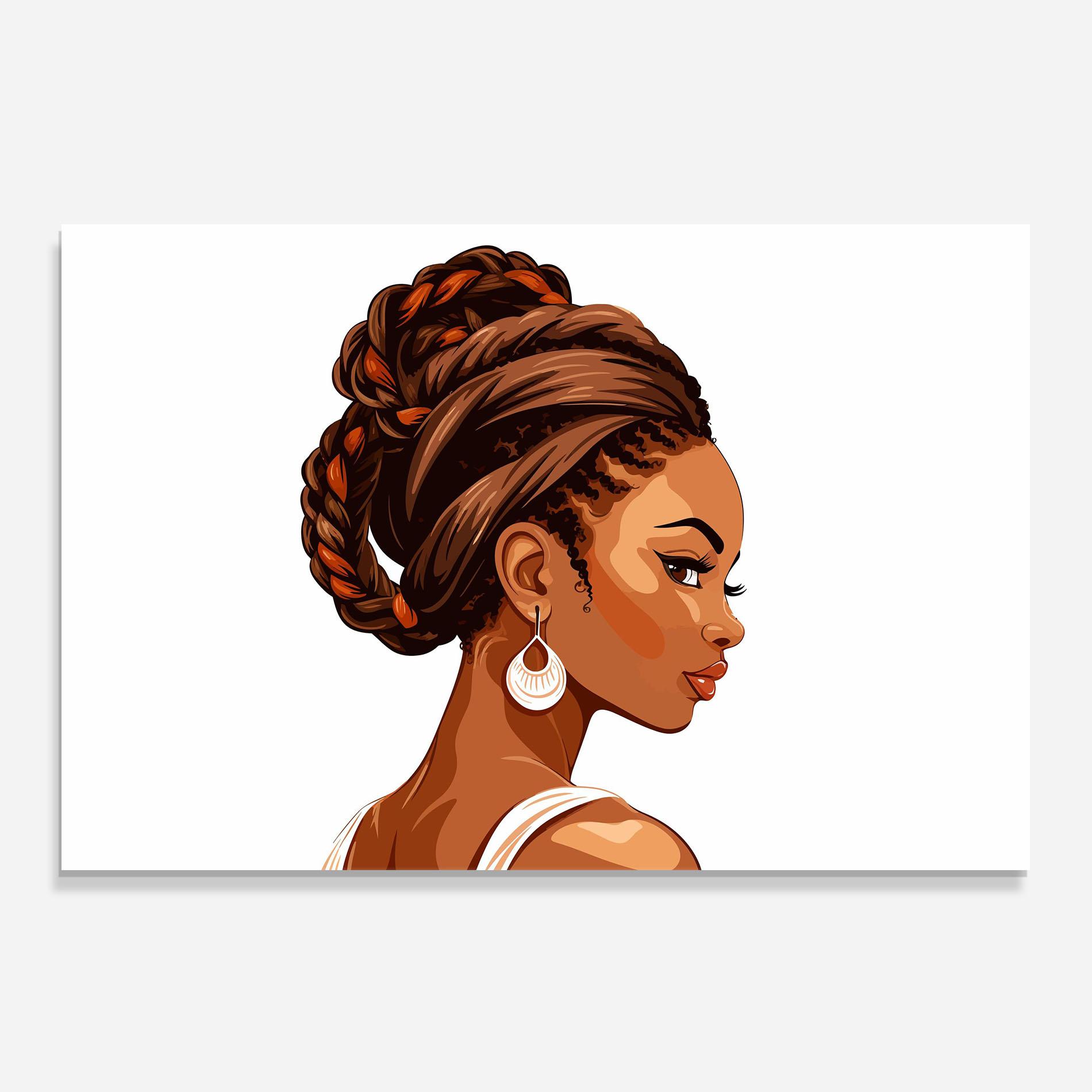 Panou Sticla Bucatarie Pretty African Lady mockup 0