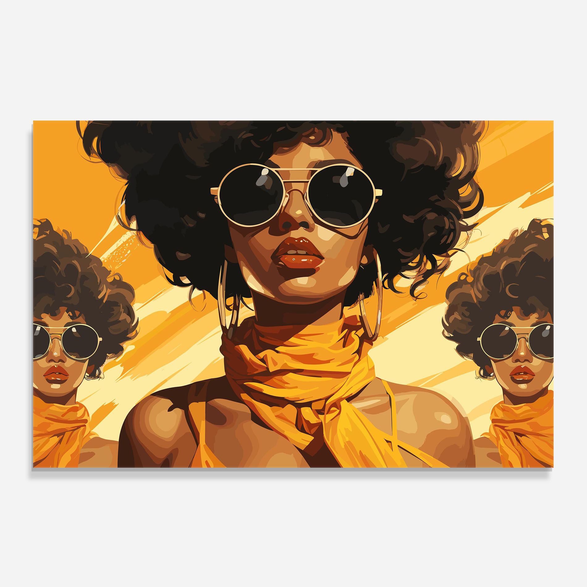 Yellow African Scarf mockup 0