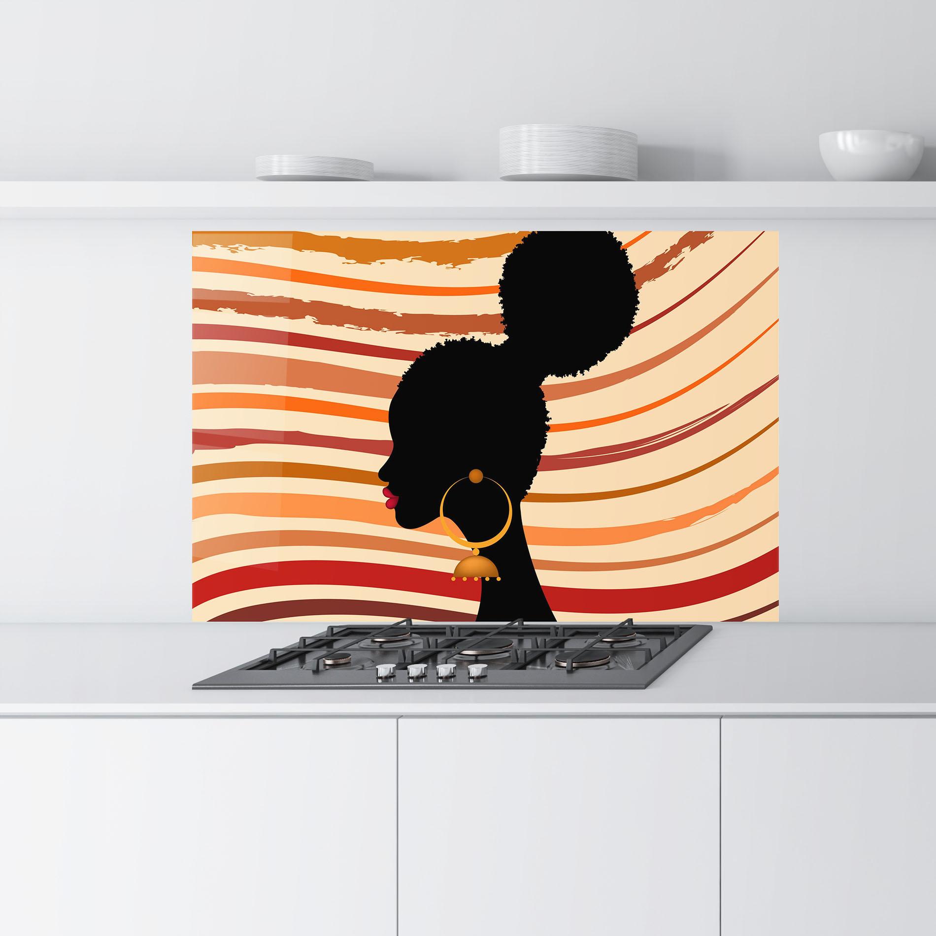 Panou Sticla Bucatarie African Hairstyle mockup 9