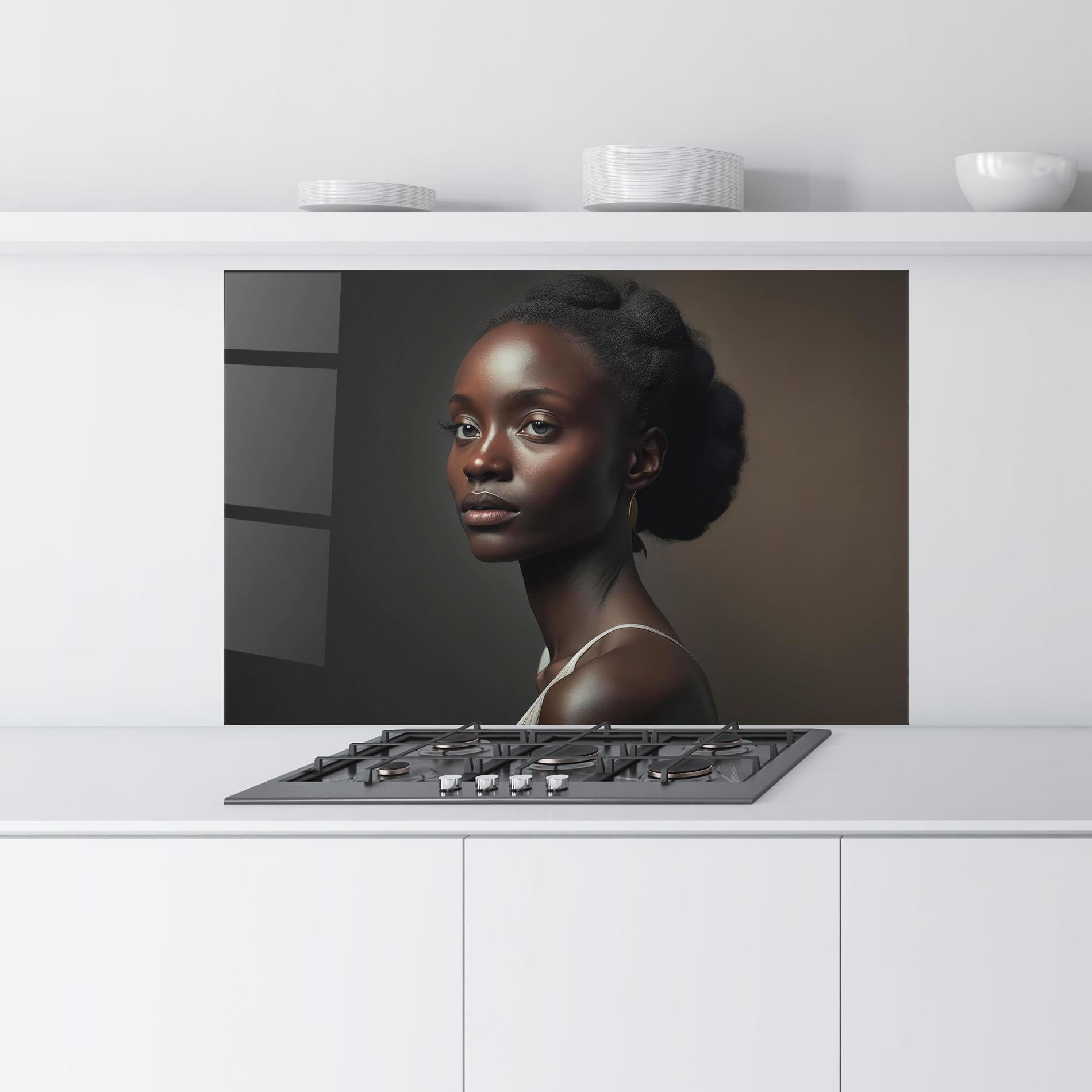 Panou Sticla Bucatarie African Natural Makeup mockup 9