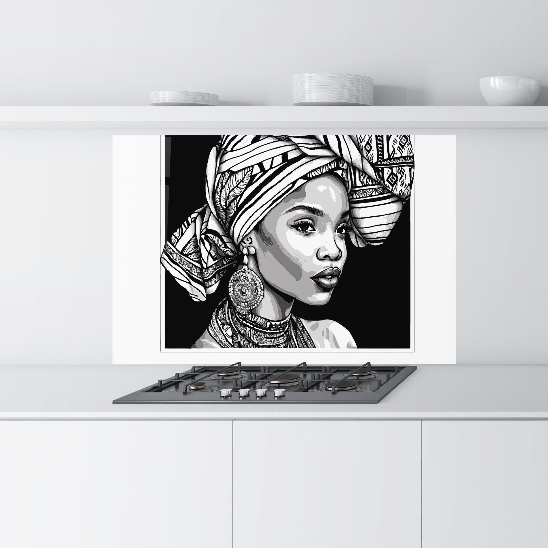 Beautiful African Lady mockup 9