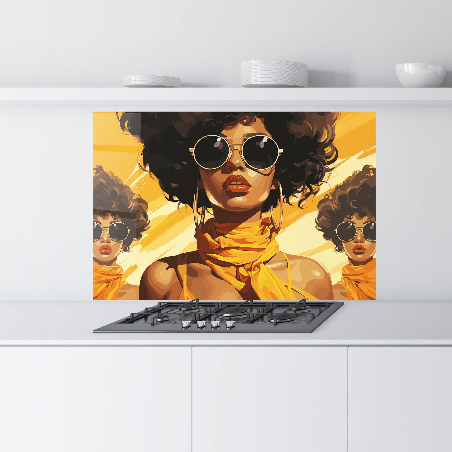 Yellow African Scarf mockup 9