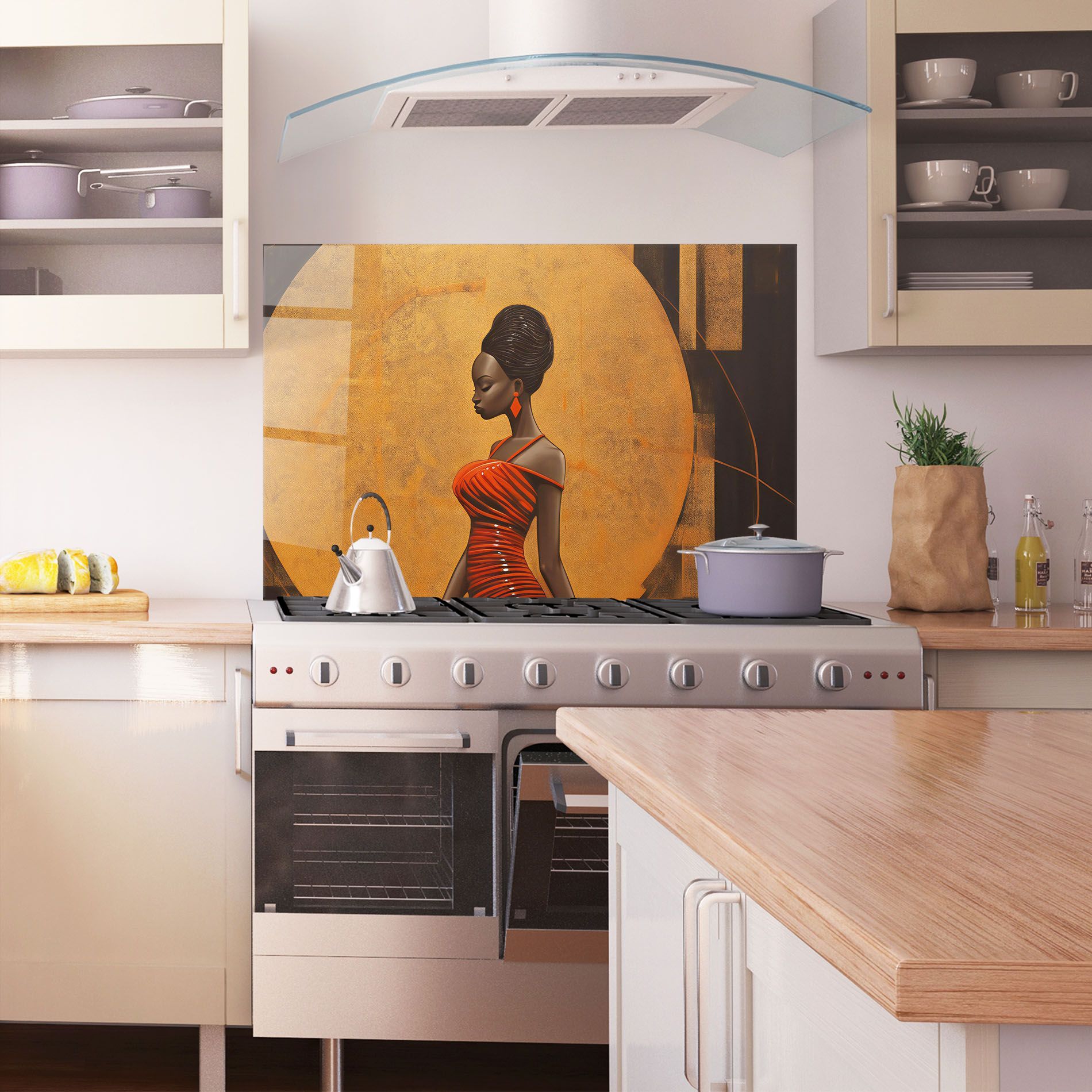 Beautiful African Red Dress mockup 1