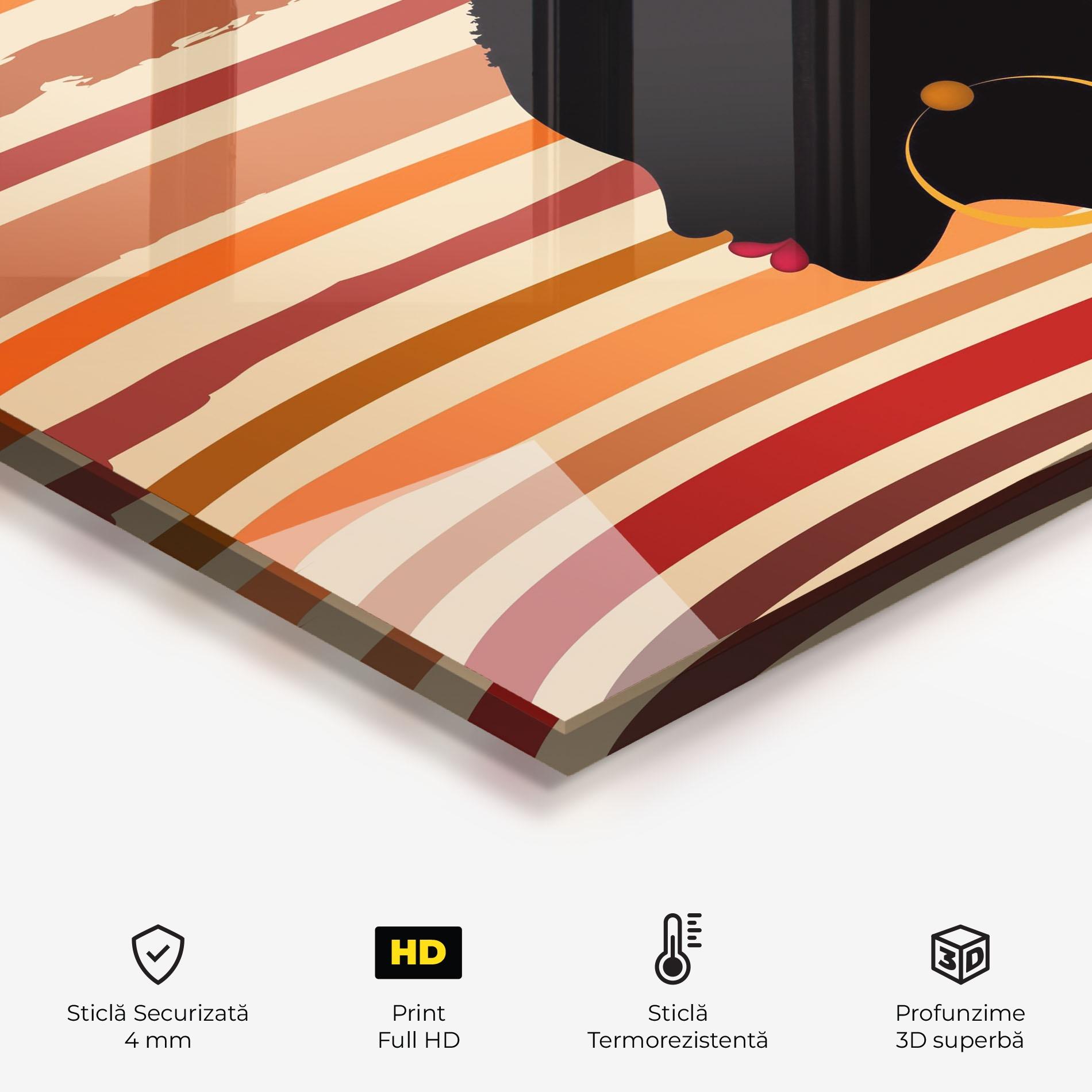 Panou Sticla Bucatarie African Hairstyle mockup 2