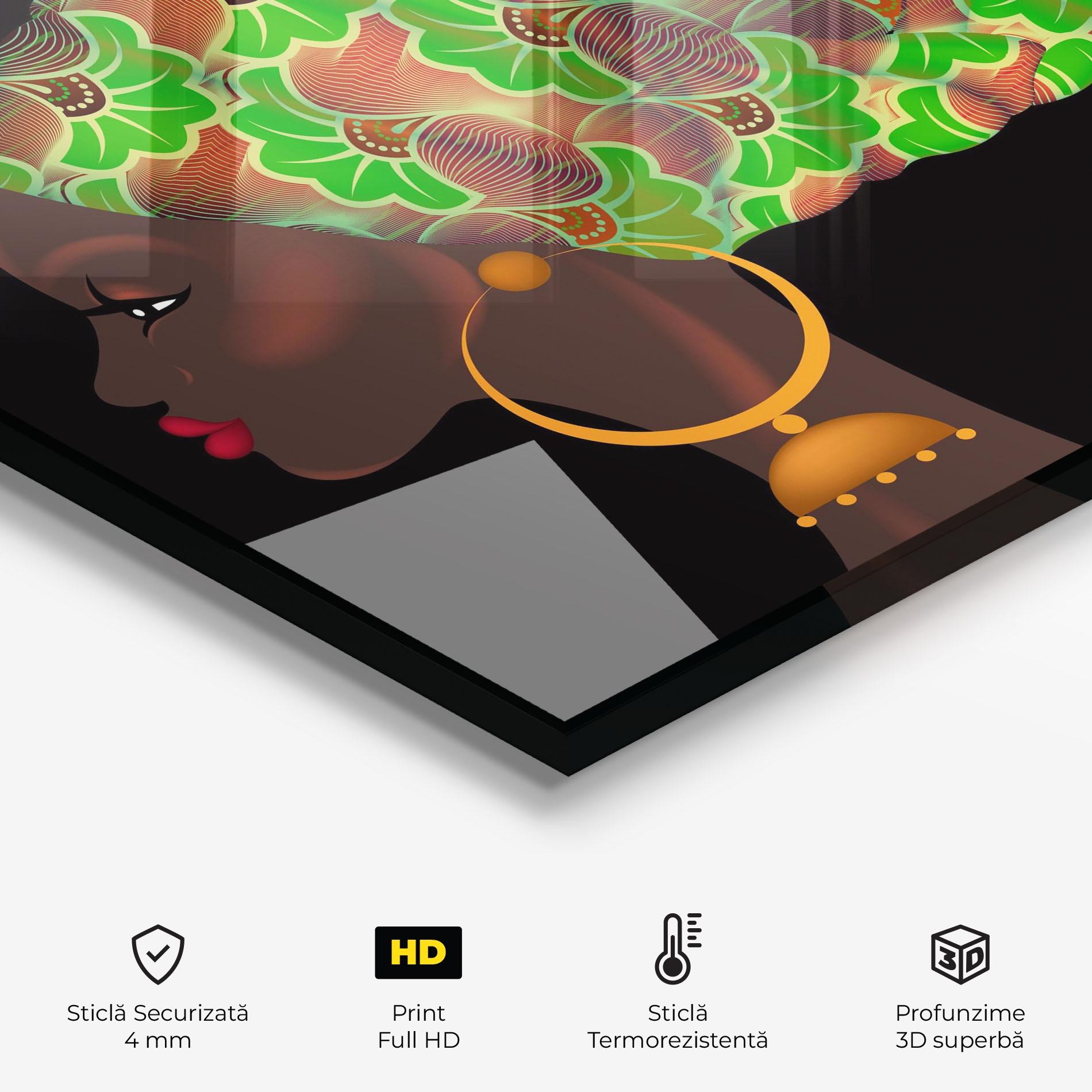 Panou Sticla Bucatarie Ankara Headwrap mockup 2