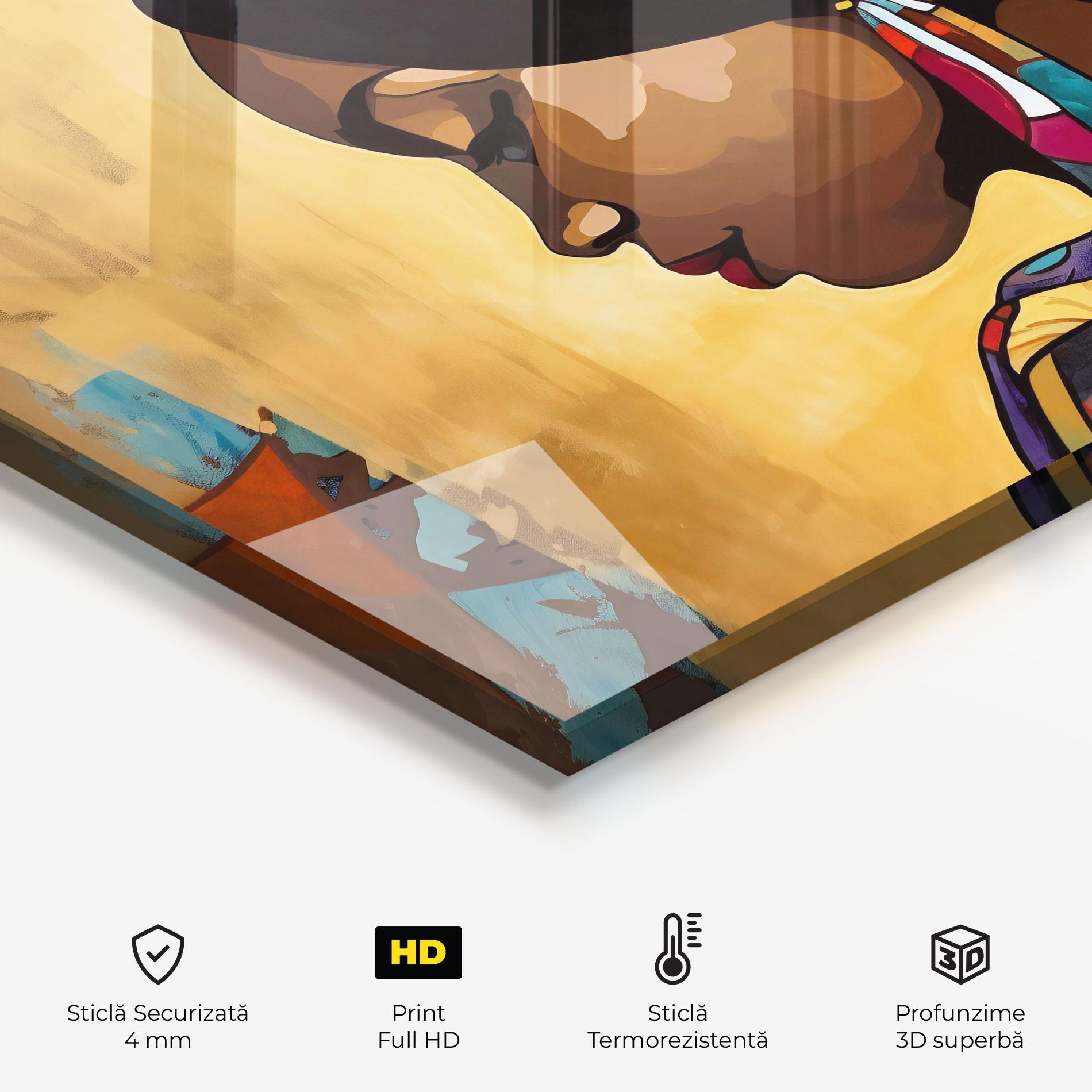 Panou Sticla Bucatarie Headscarf Pretty Woman mockup 2