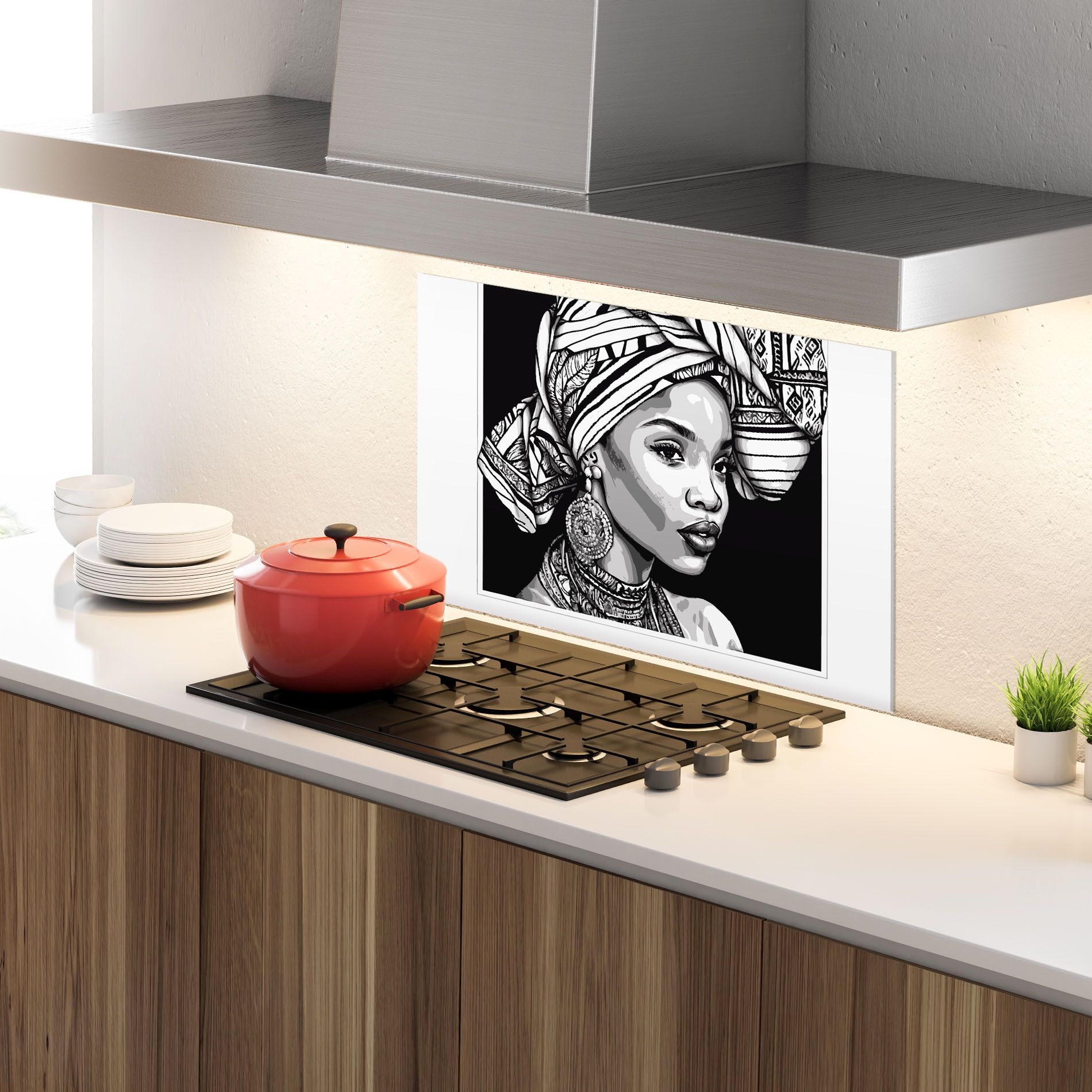 Beautiful African Lady mockup 4
