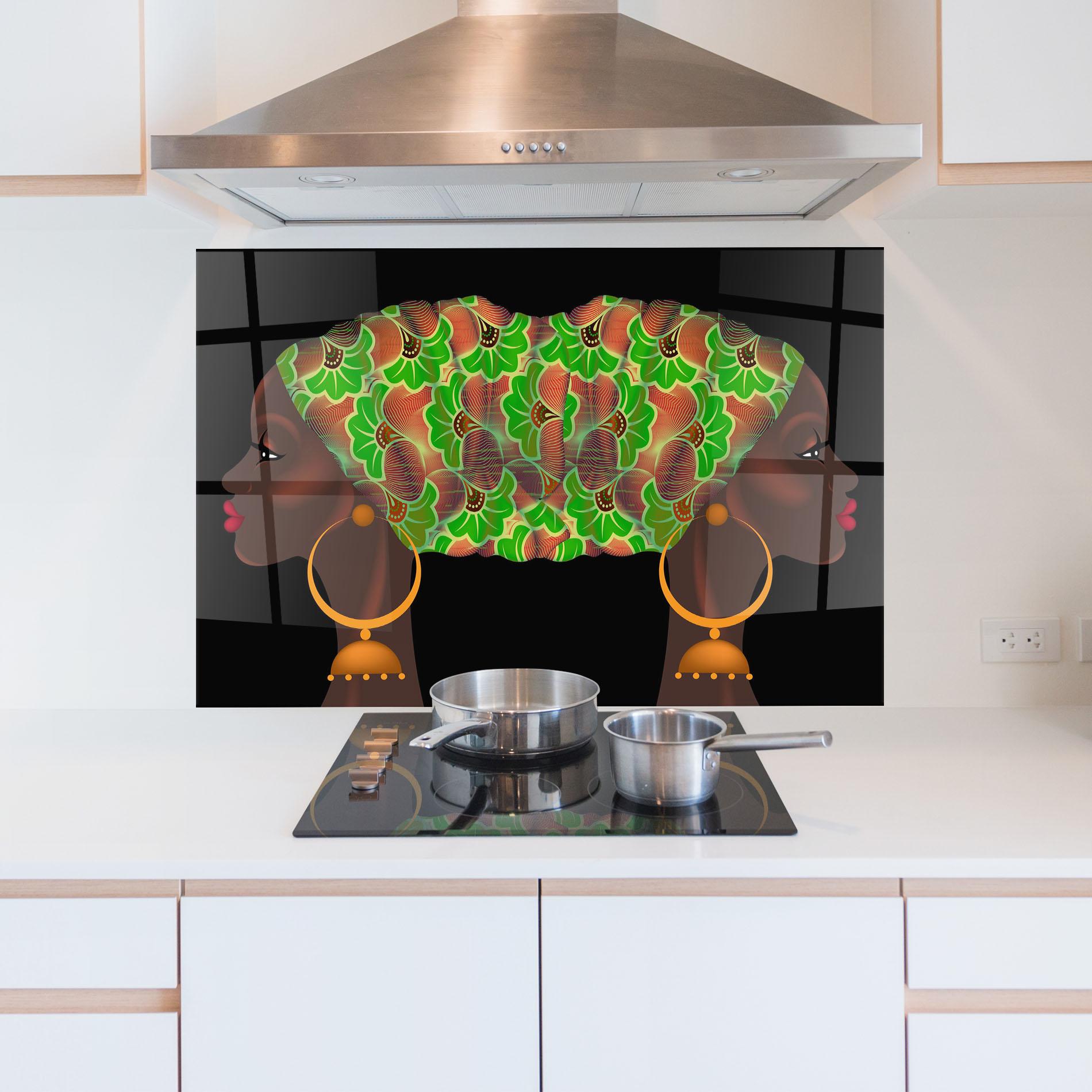 Panou Sticla Bucatarie Ankara Headwrap mockup 5