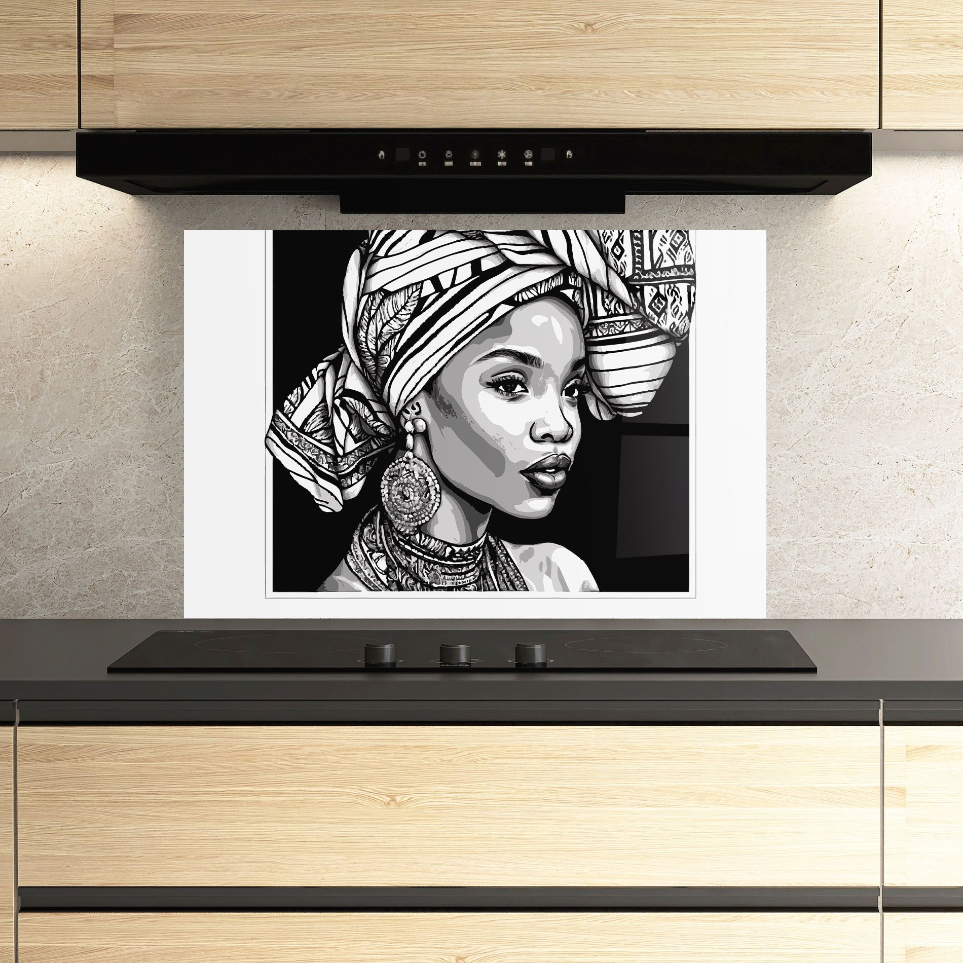 Beautiful African Lady mockup 3