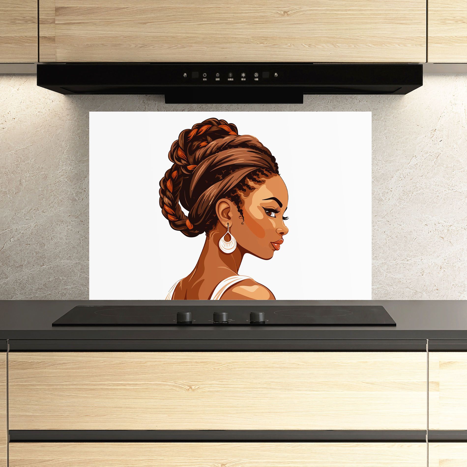 Pretty African Lady mockup 3