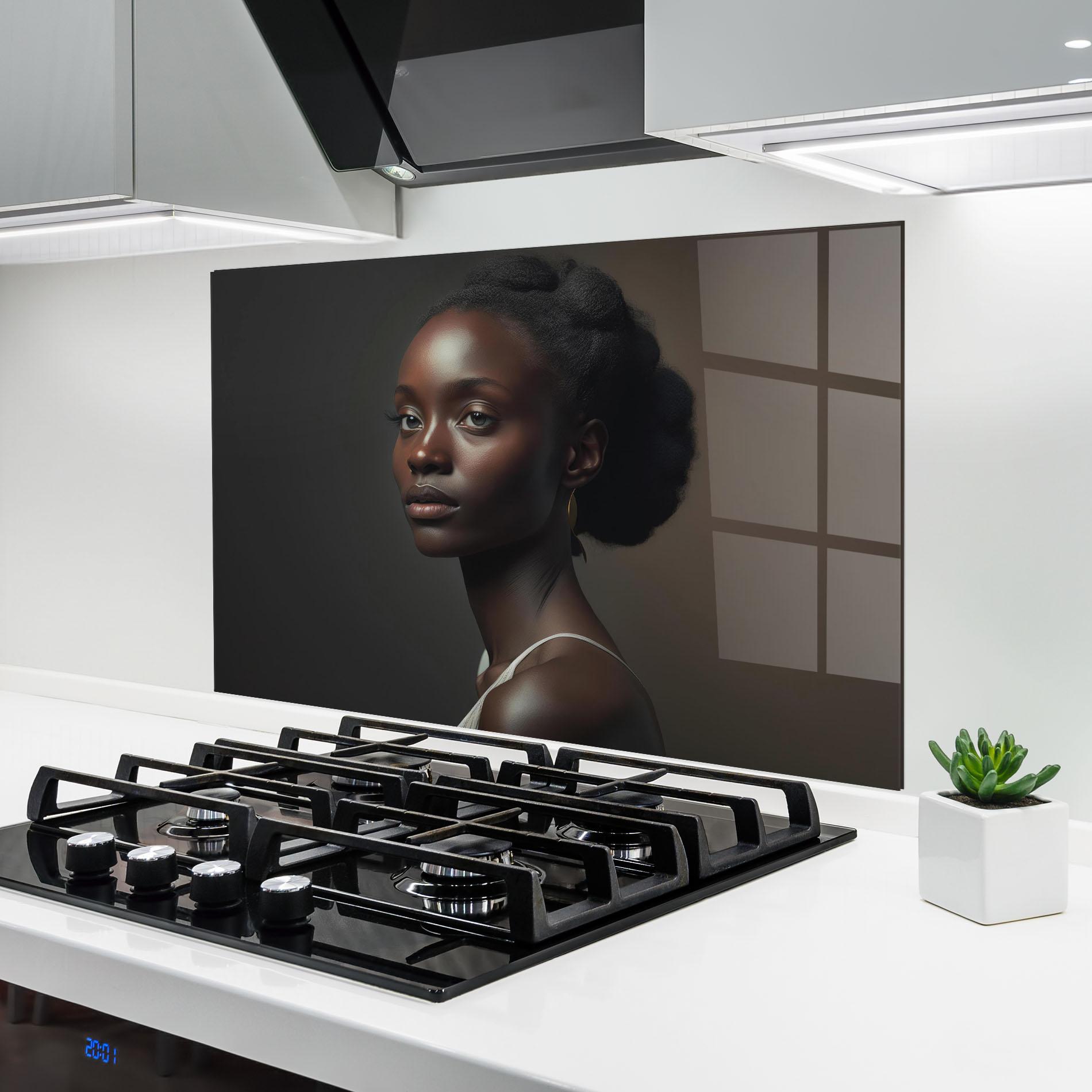 Panou Sticla Bucatarie African Natural Makeup mockup 6