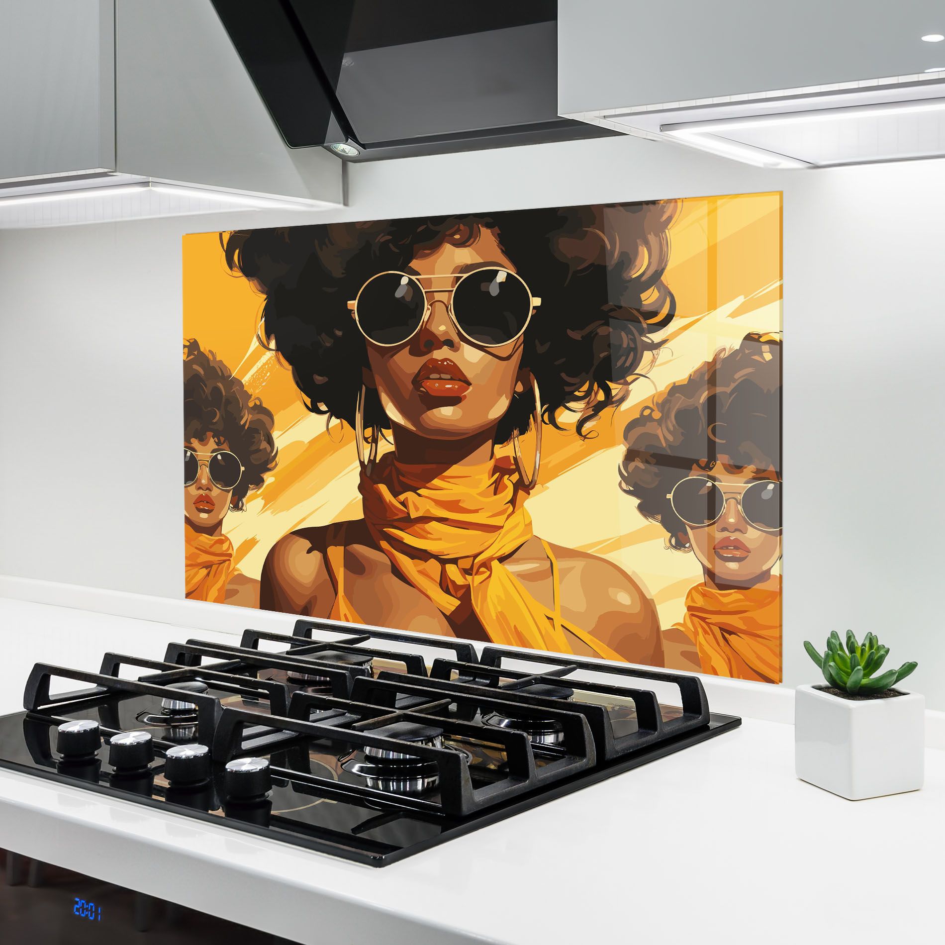 Yellow African Scarf mockup 6