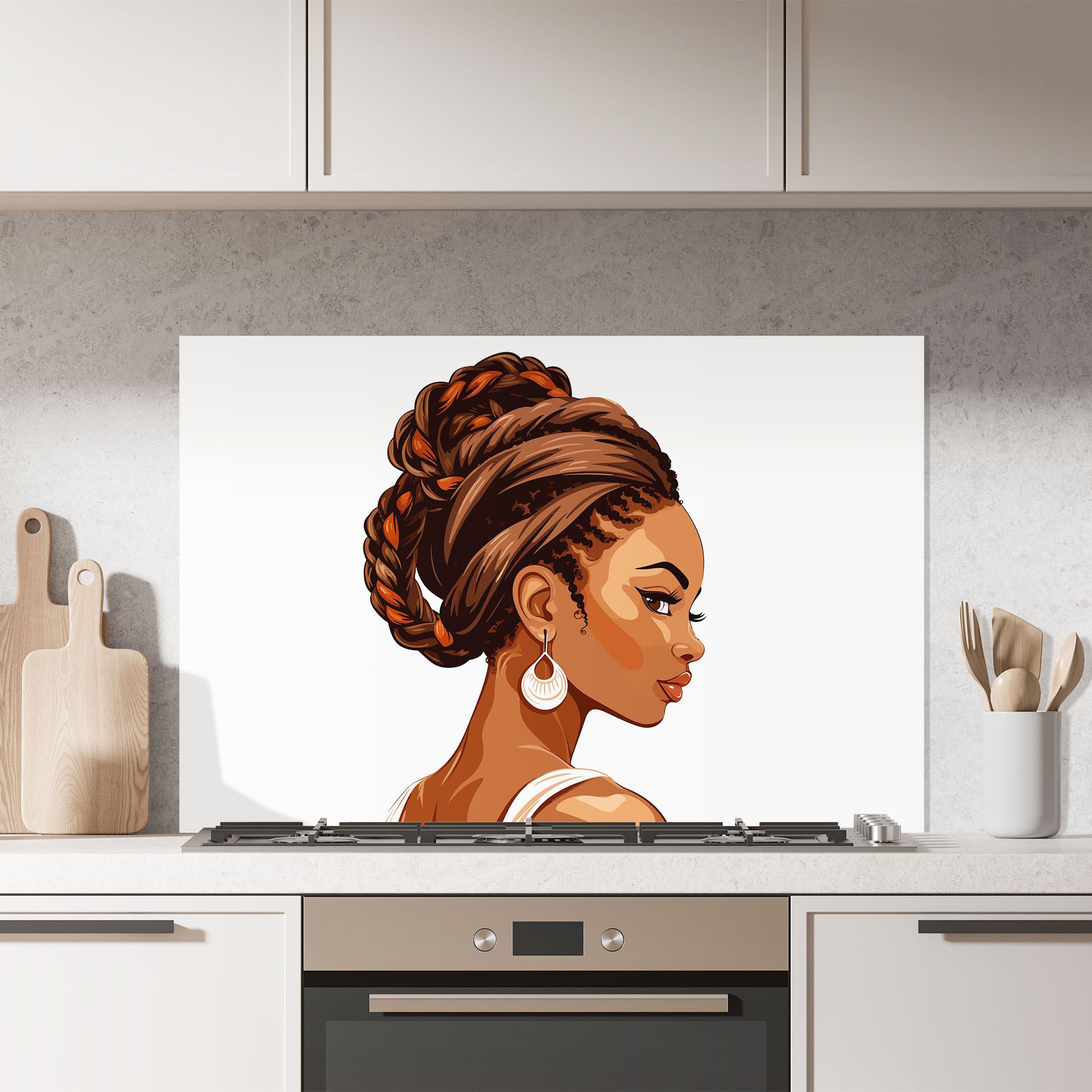 Pretty African Lady mockup 7