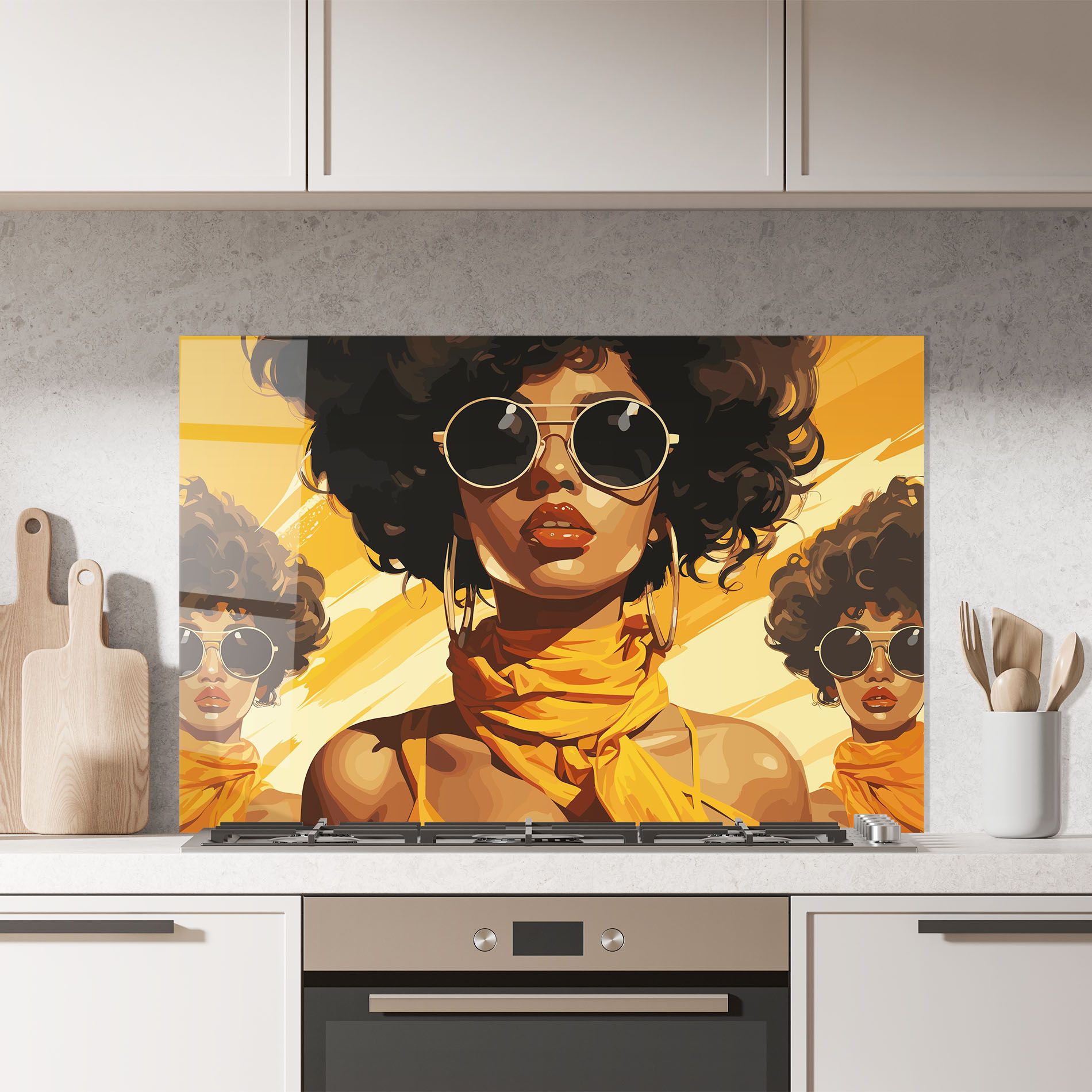 Yellow African Scarf mockup 7