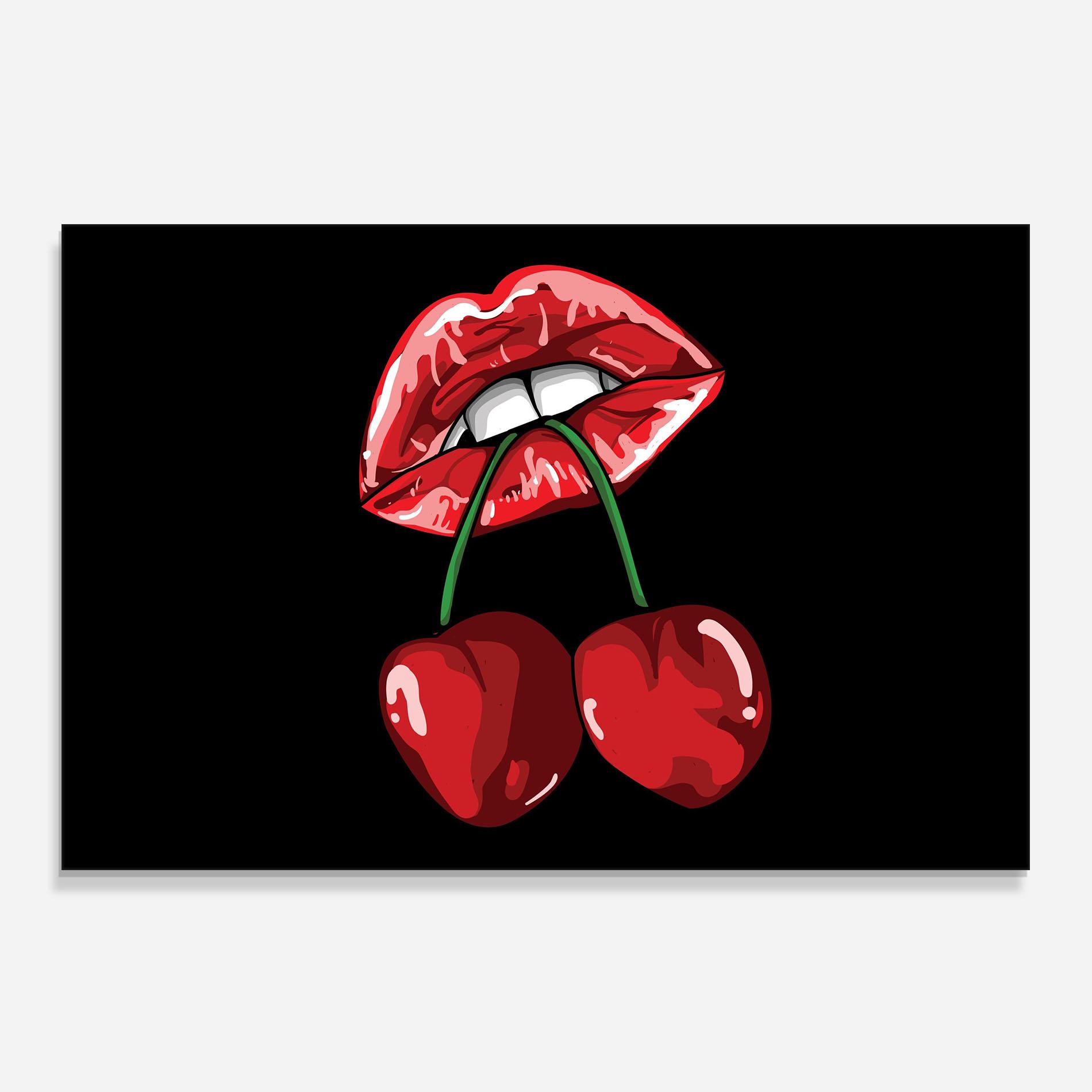 Panou Sticla Bucatarie Cherry Lips mockup 0