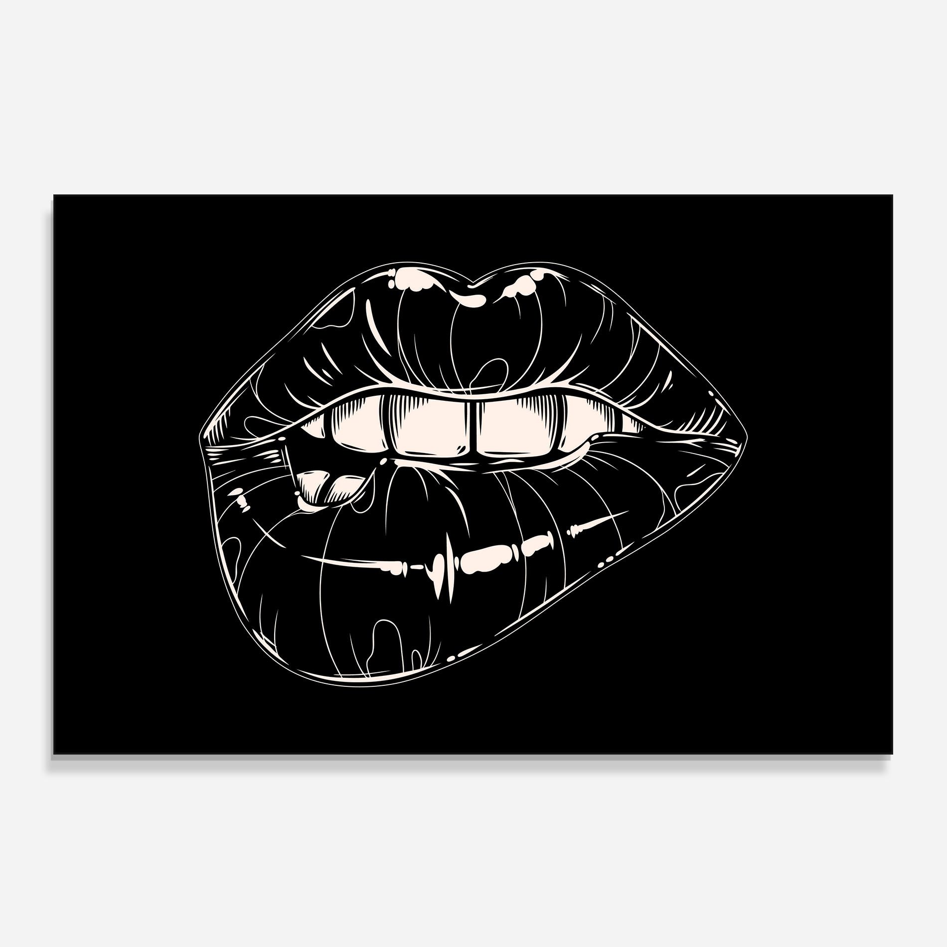Lips On Black Art mockup 0
