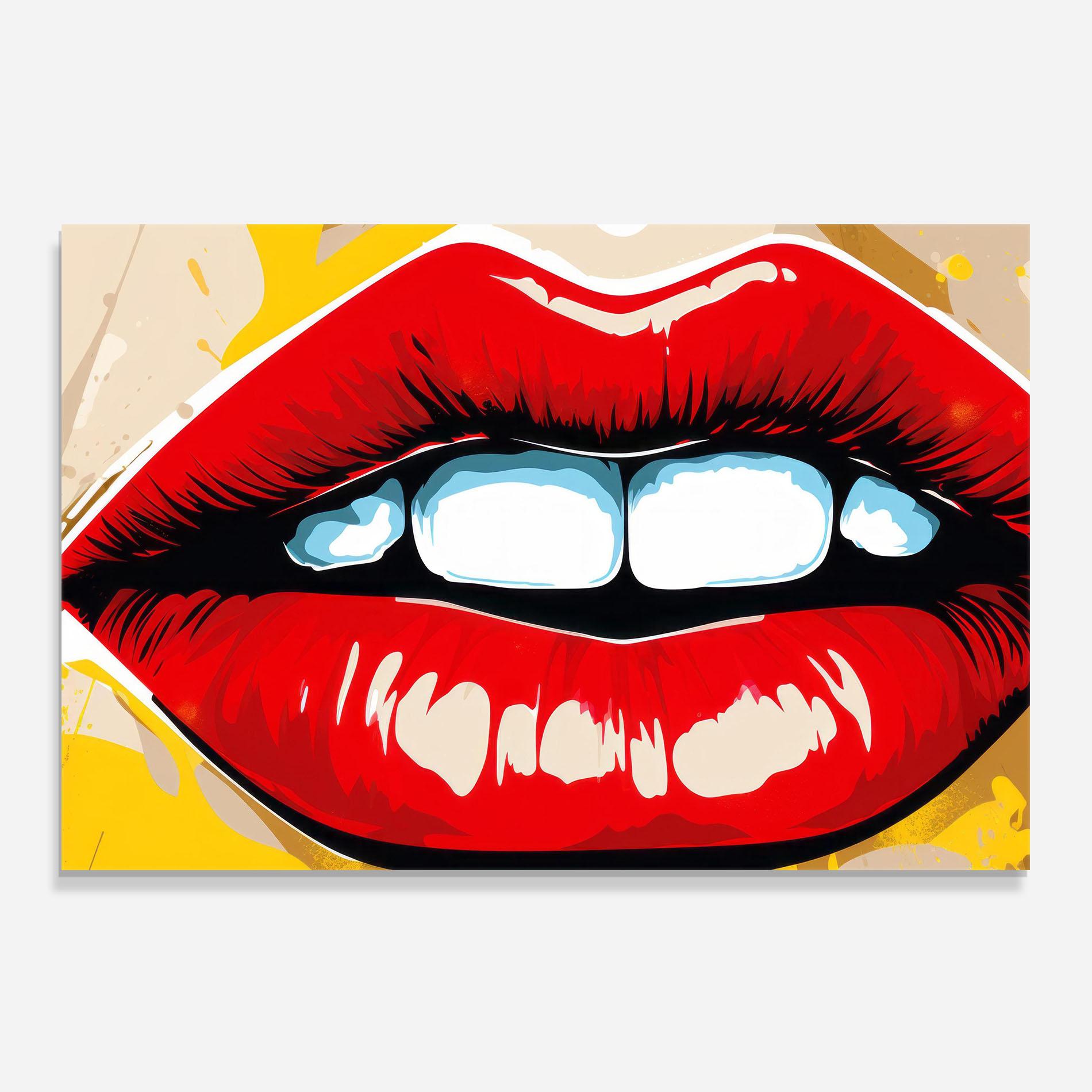 Panou Sticla Bucatarie Pop Lips mockup 0