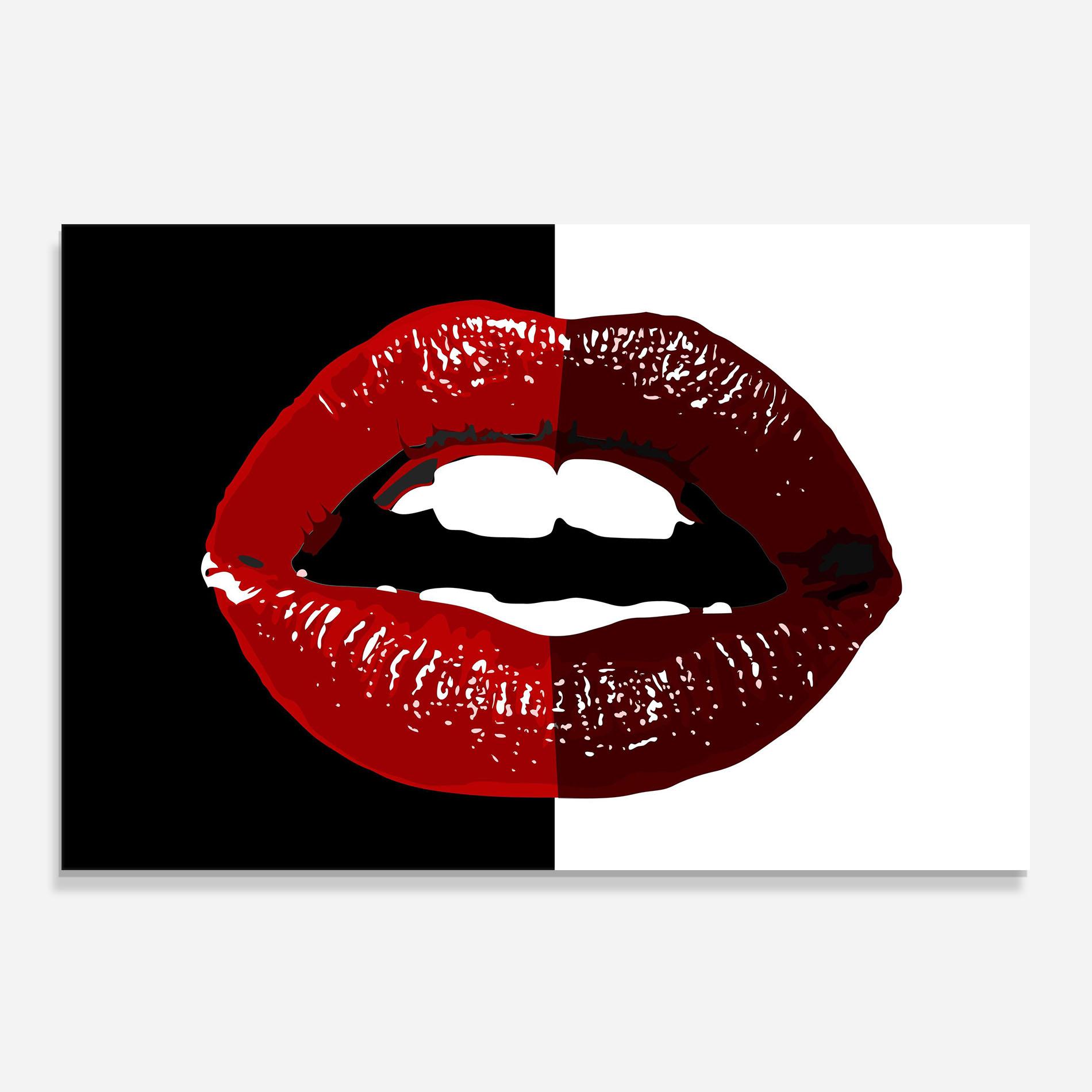 Panou Sticla Bucatarie Red Shade Lips mockup 0