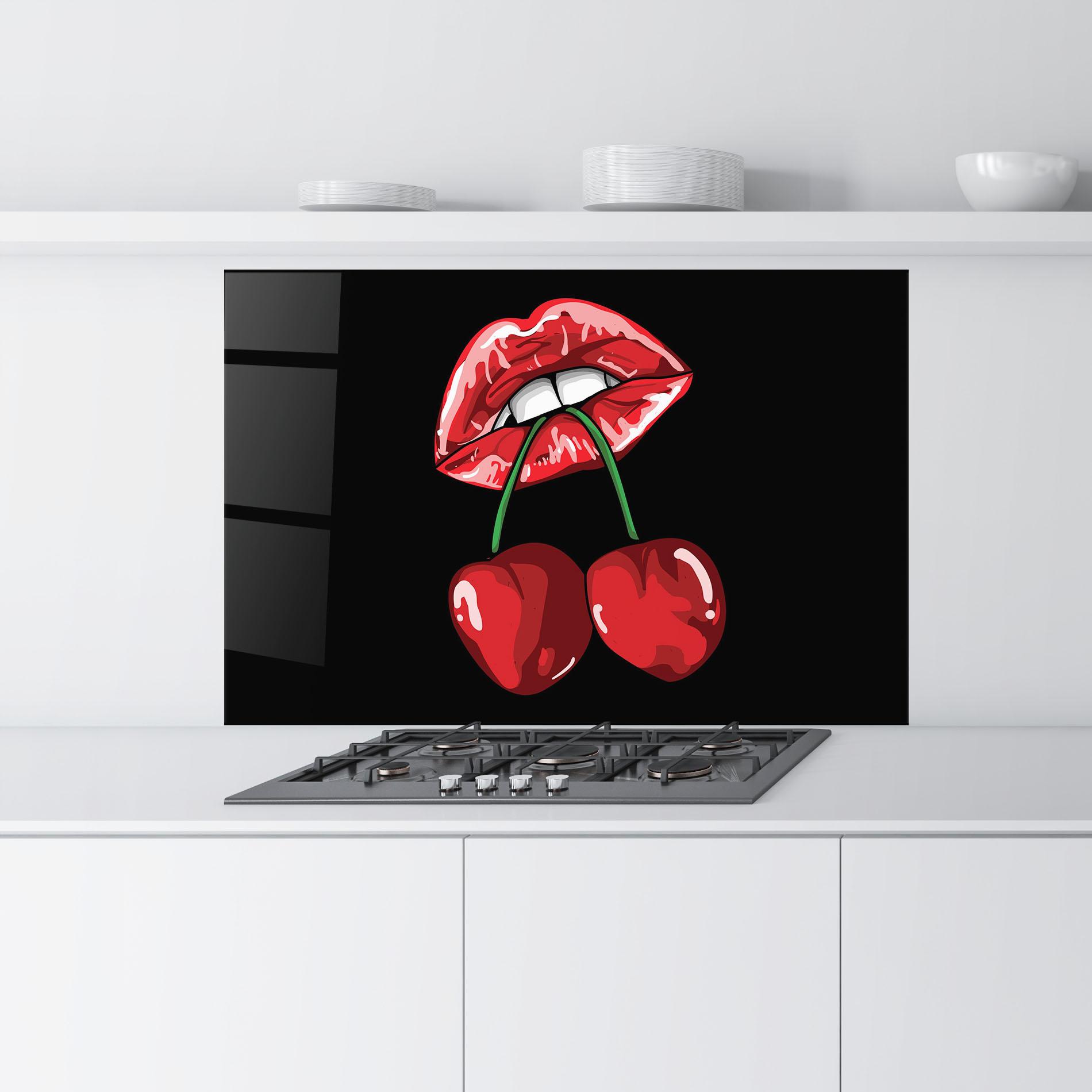 Panou Sticla Bucatarie Cherry Lips mockup 9