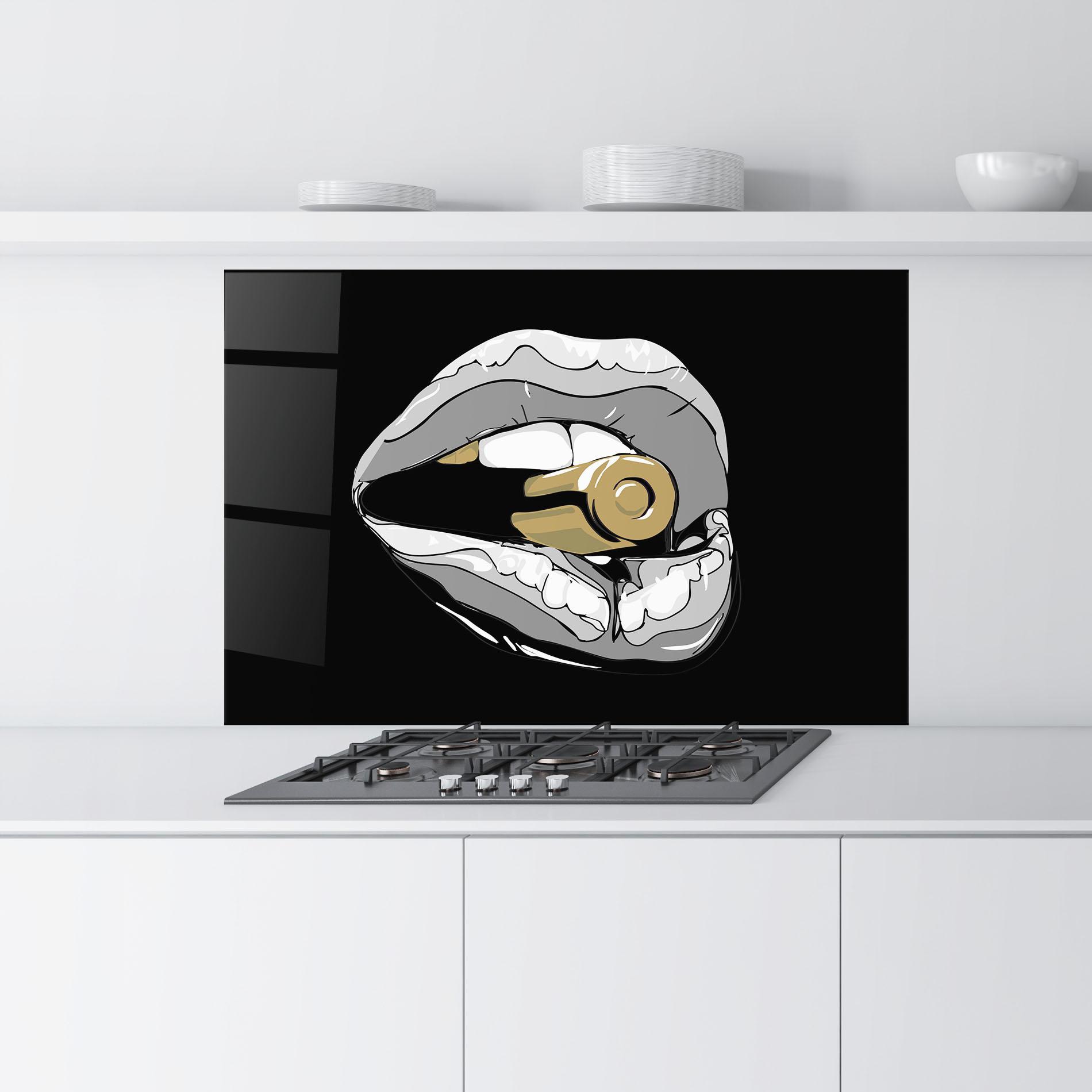 Panou Sticla Bucatarie Grey Bullet Lips mockup 9