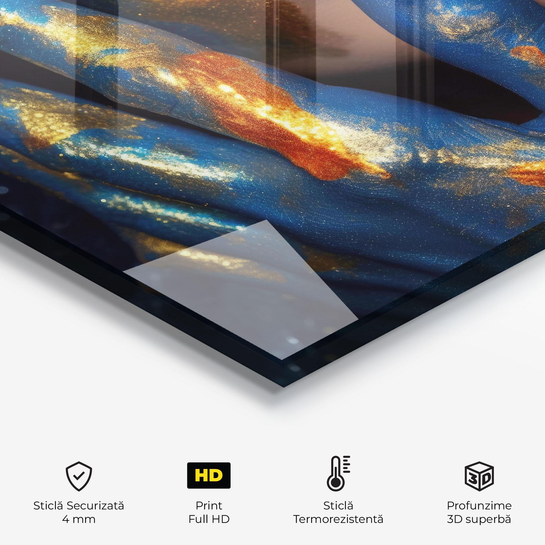 Panou Sticla Bucatarie Blue Hand Lips mockup 2