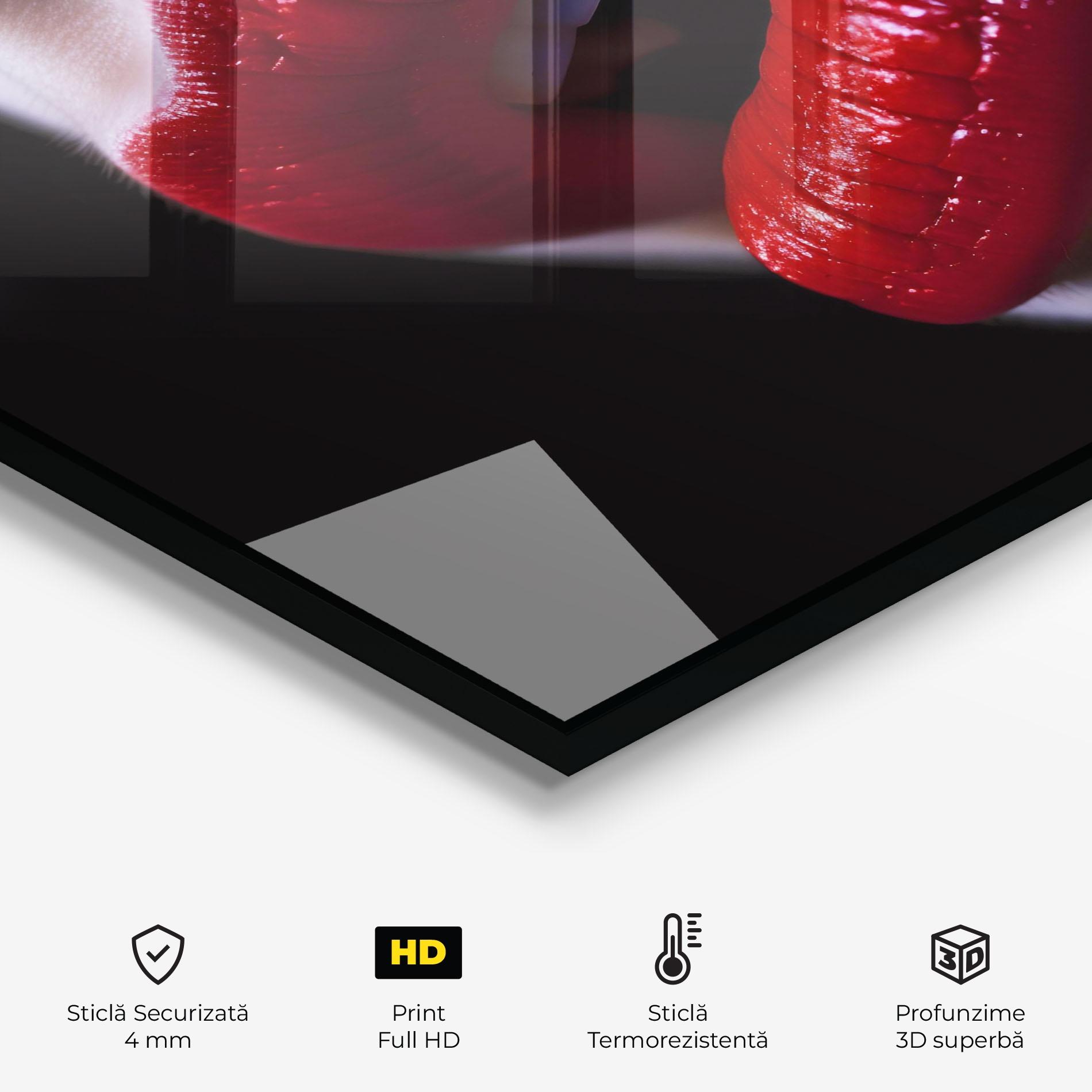 Panou Sticla Bucatarie Close Up Woman mockup 2