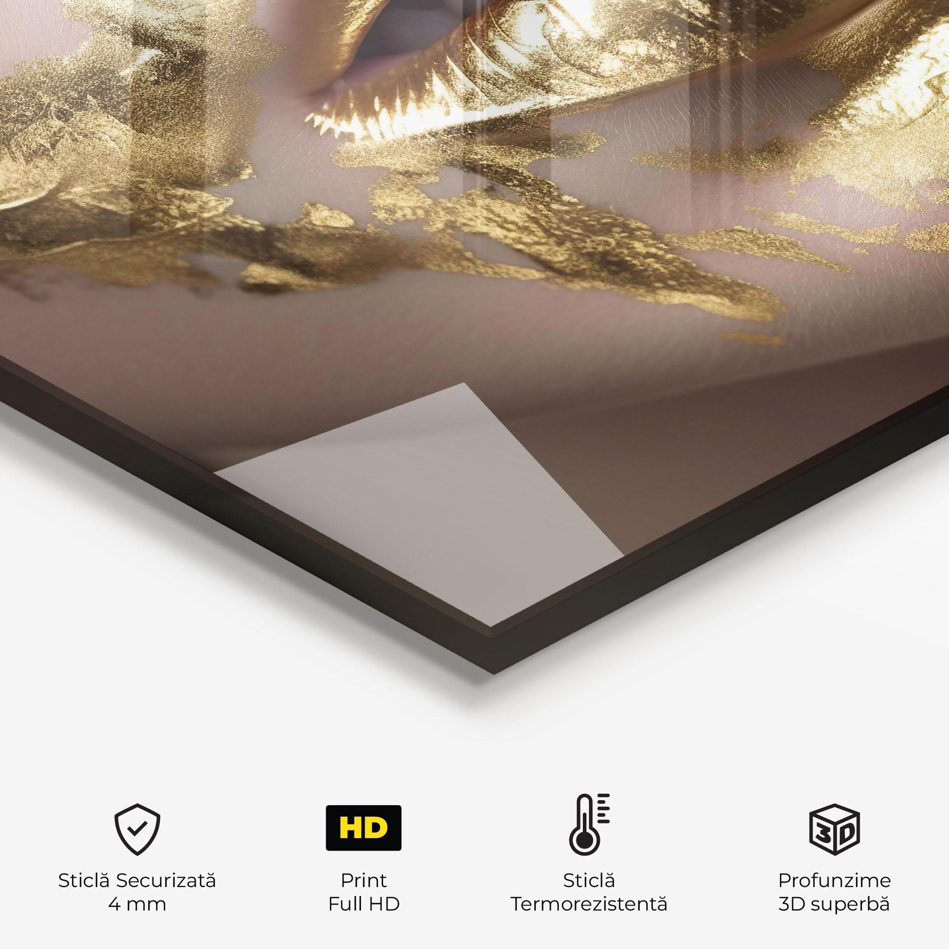 Panou Sticla Bucatarie Gold Open Lips mockup 2