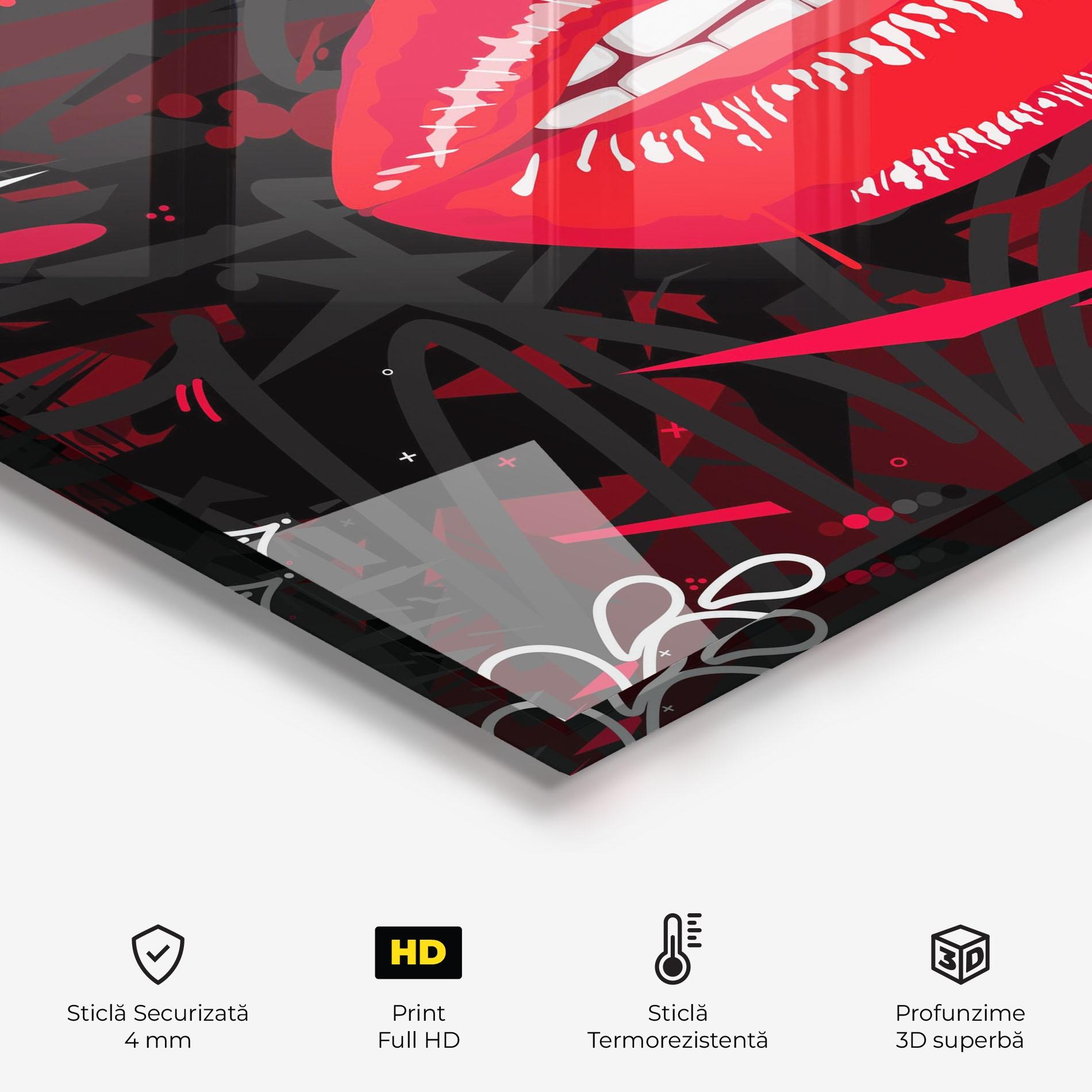 Panou Sticla Bucatarie Graff Lips mockup 2