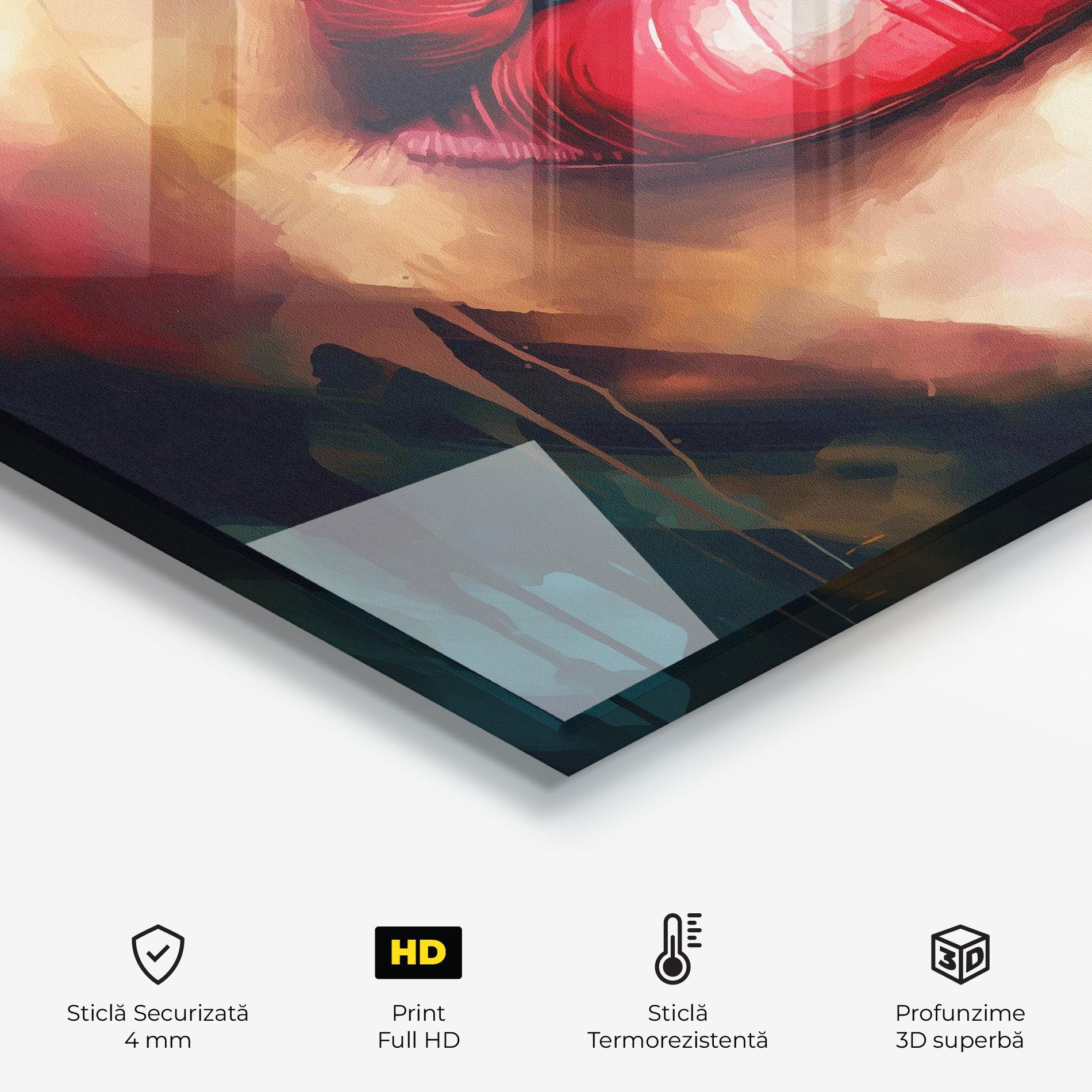 Panou Sticla Bucatarie Painting Texture Lips mockup 2