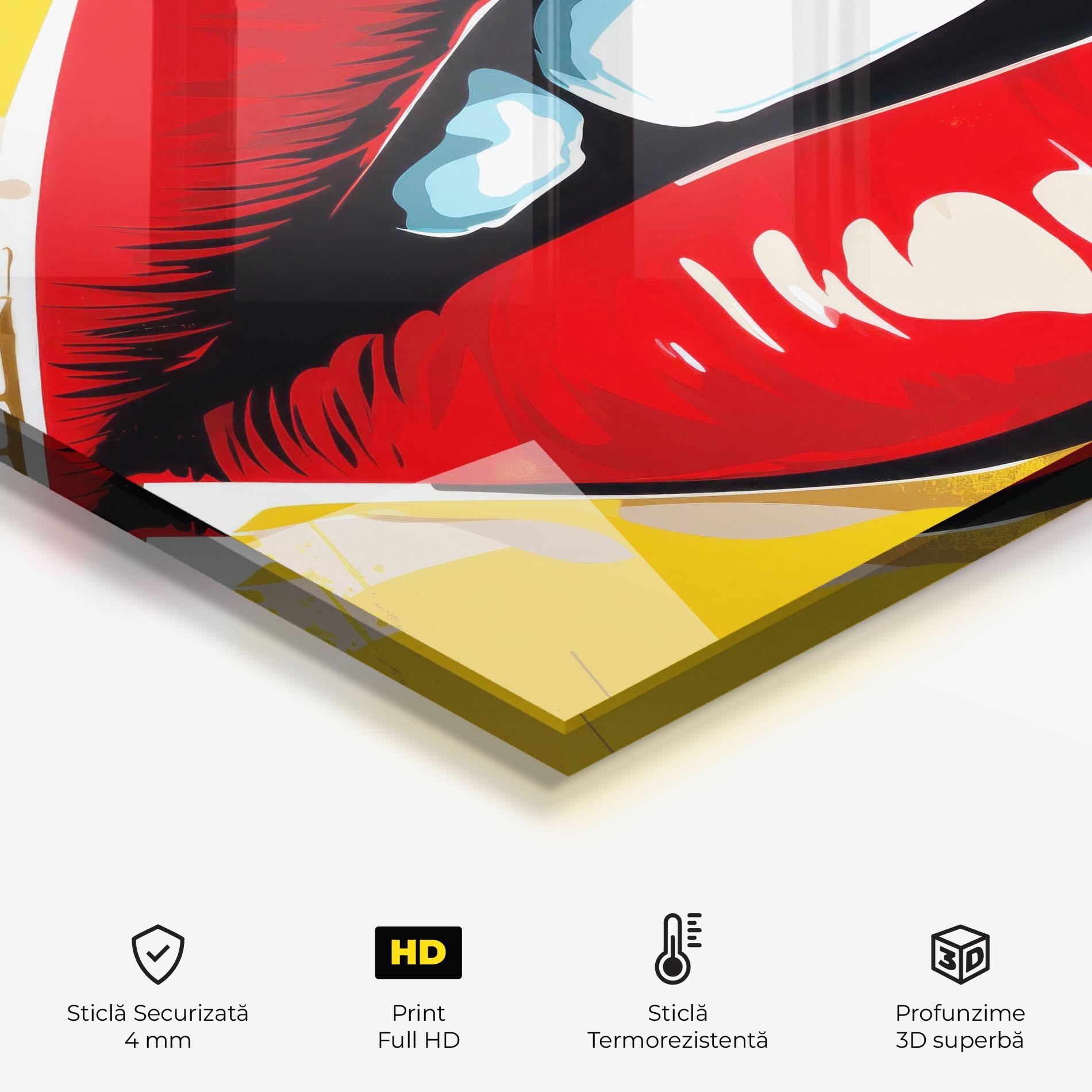 Panou Sticla Bucatarie Pop Lips mockup 2