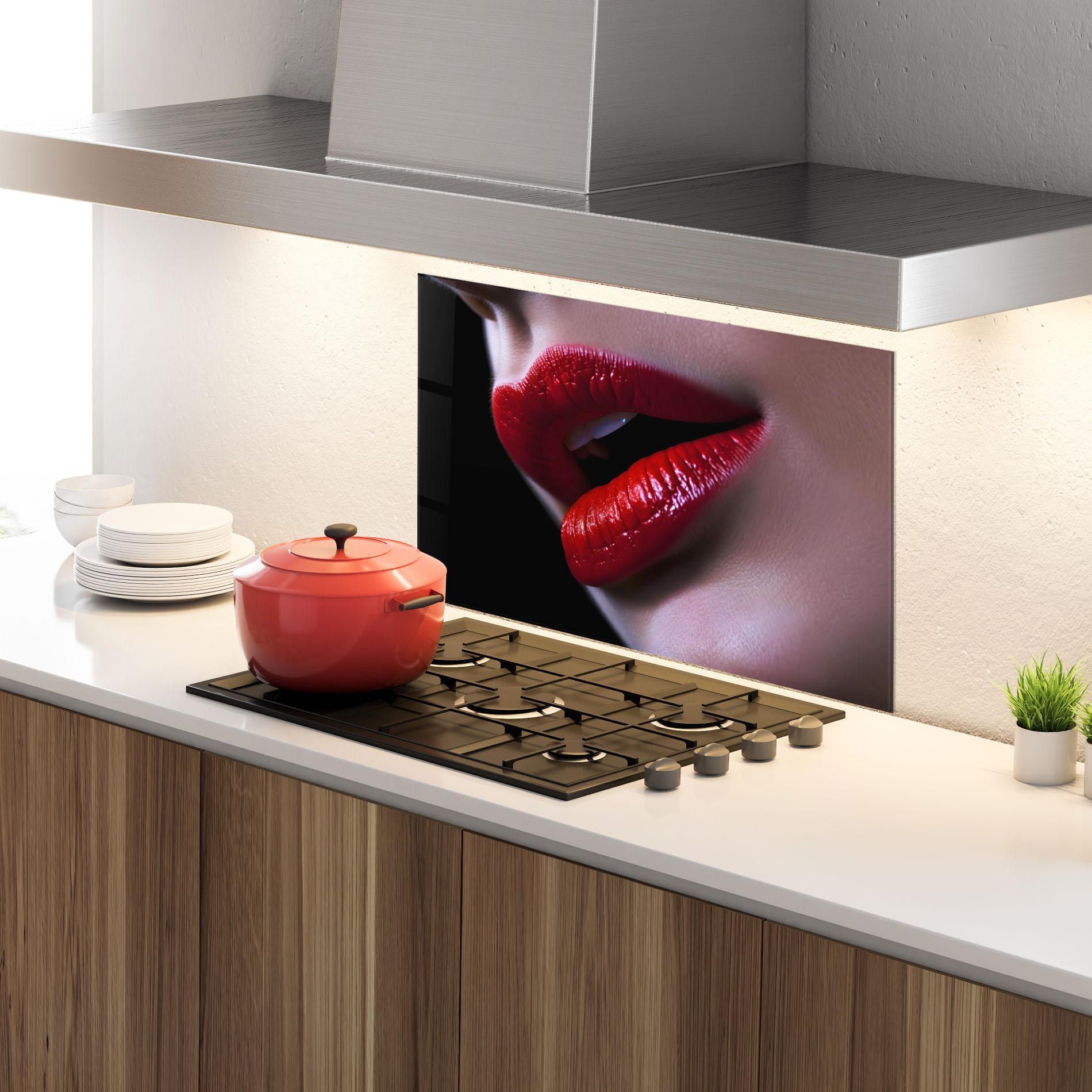 Panou Sticla Bucatarie Close Up Woman mockup 4