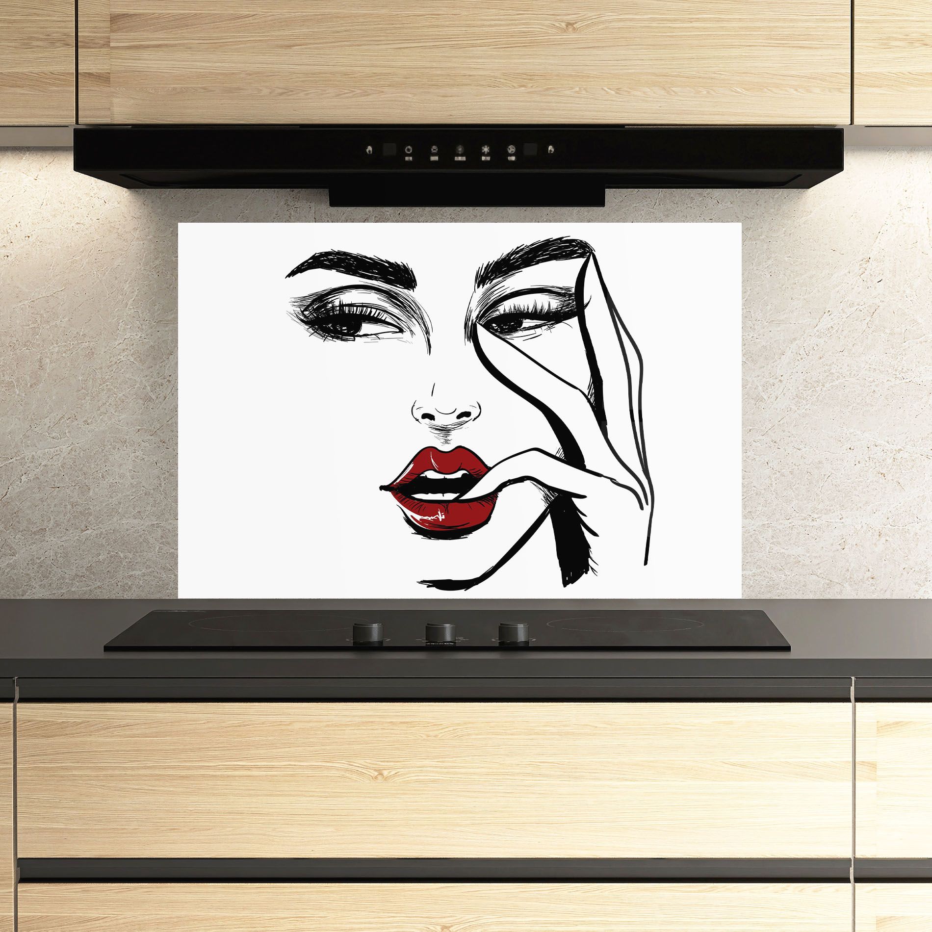 Red Lips Looking mockup 3