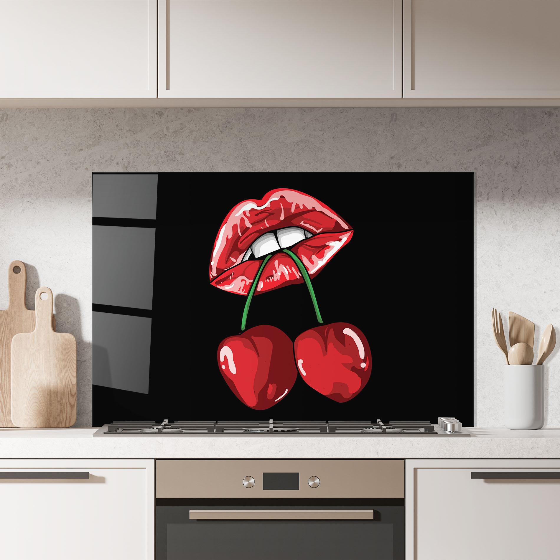 Panou Sticla Bucatarie Cherry Lips mockup 7