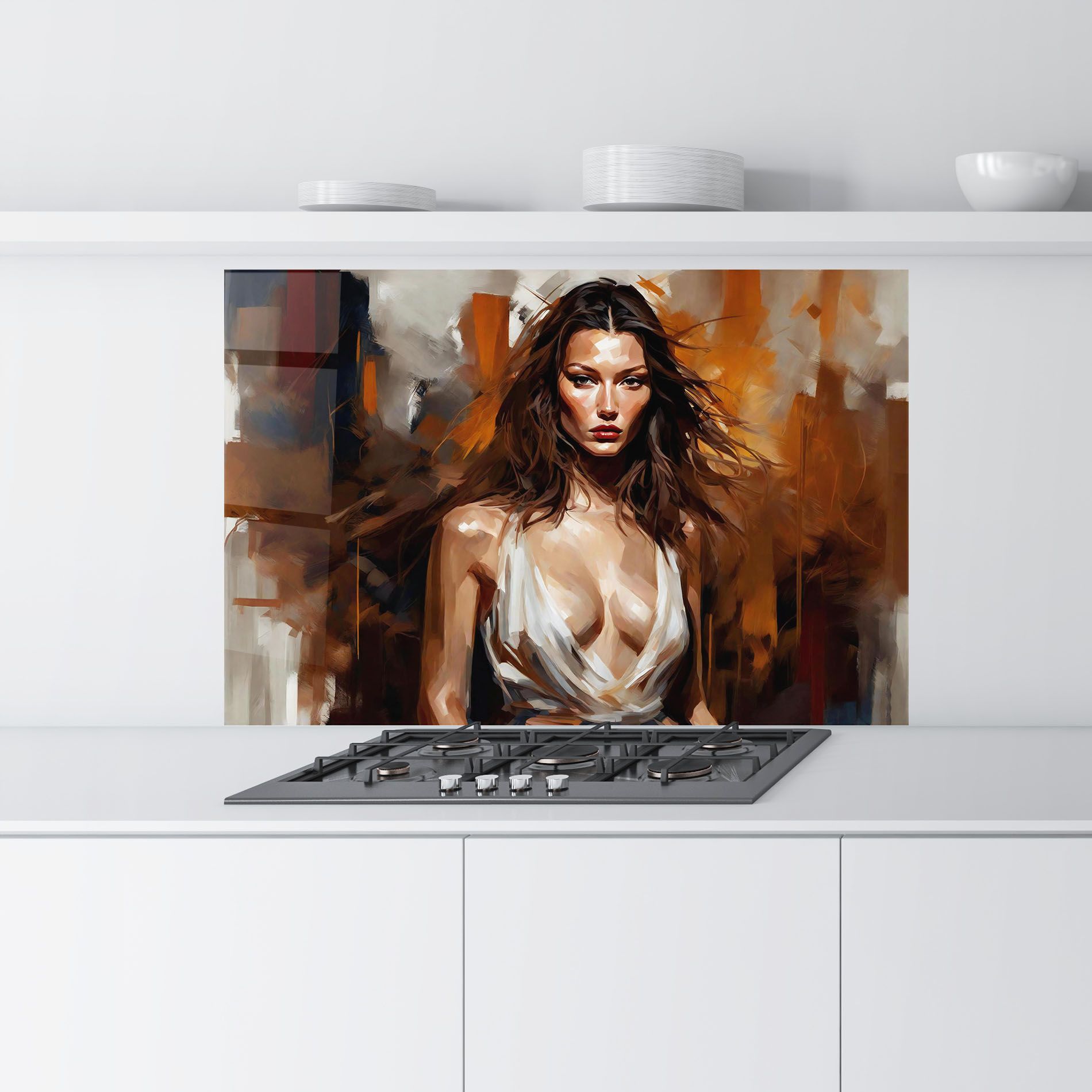 Long Brown Hair Woman mockup 9