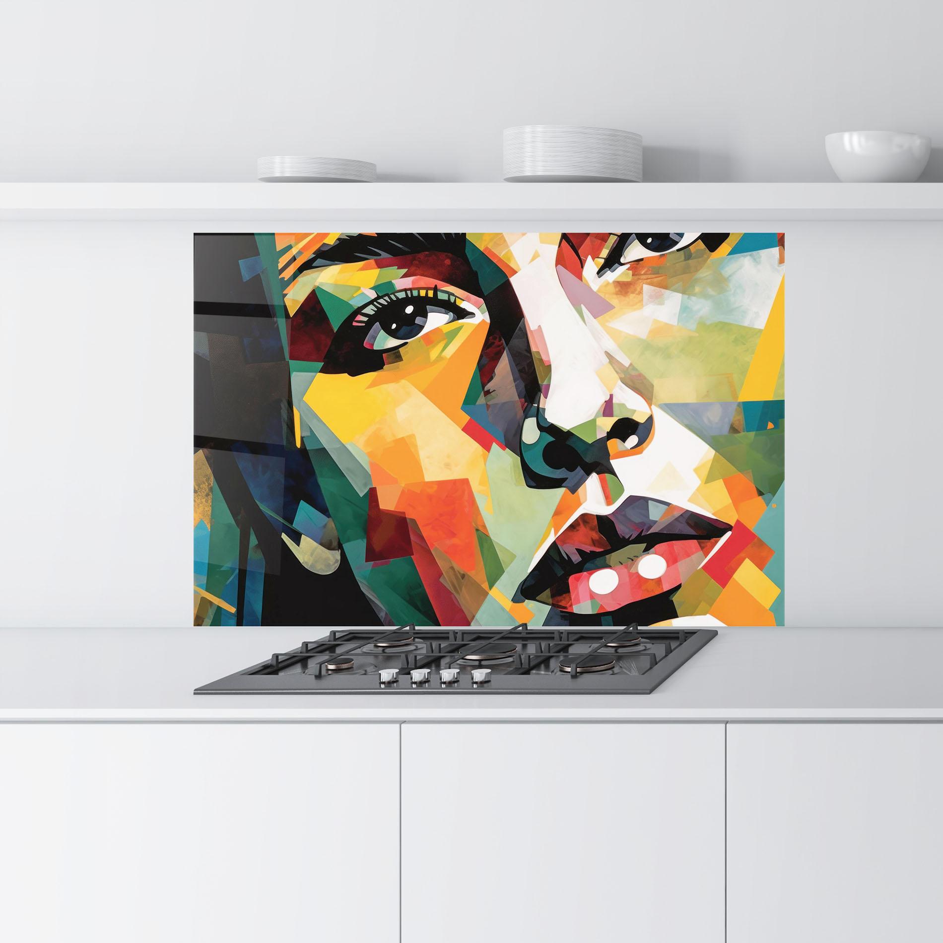 Panou Sticla Bucatarie Neoexpressionism mockup 9