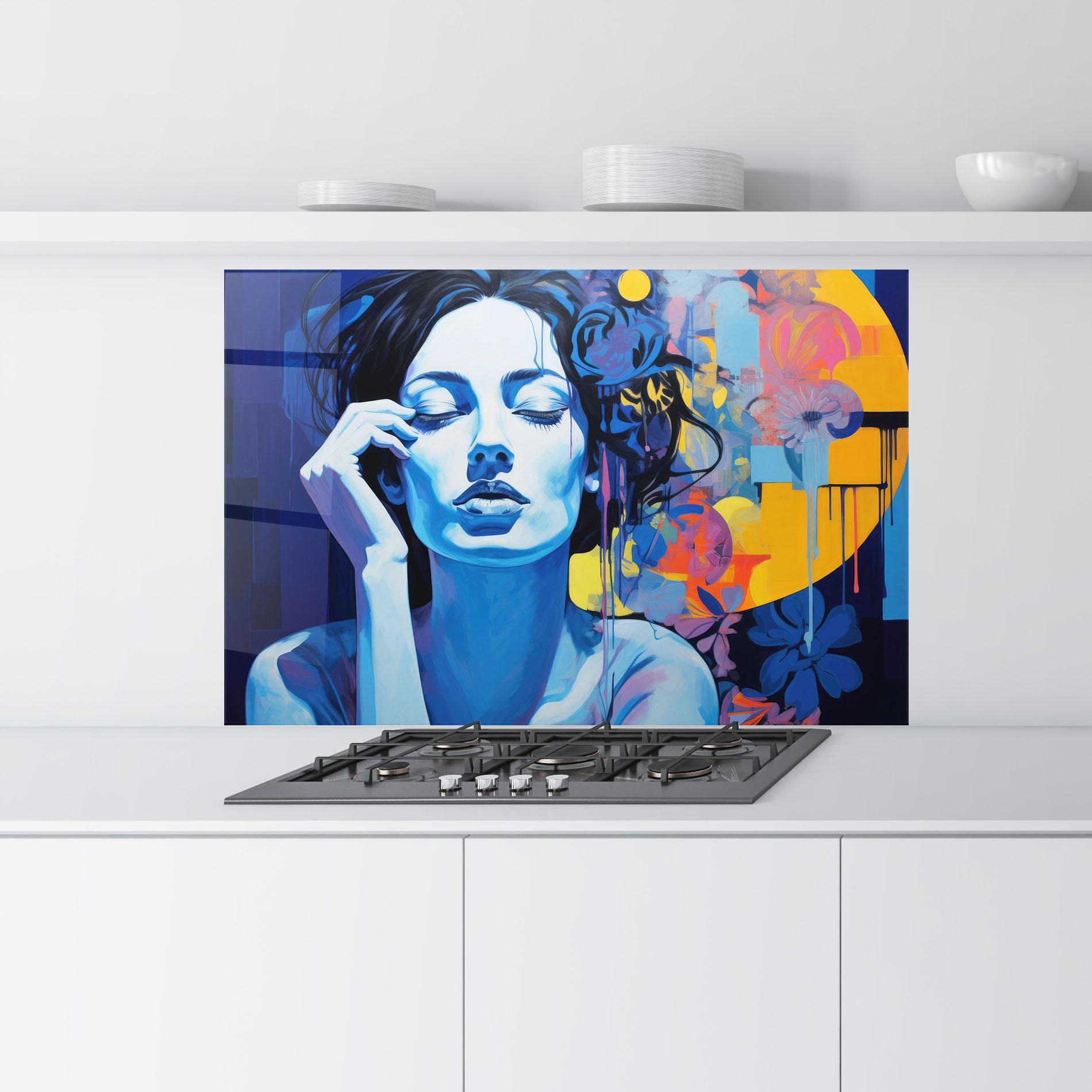 Panou Sticla Bucatarie Photographic Blue Image mockup 9