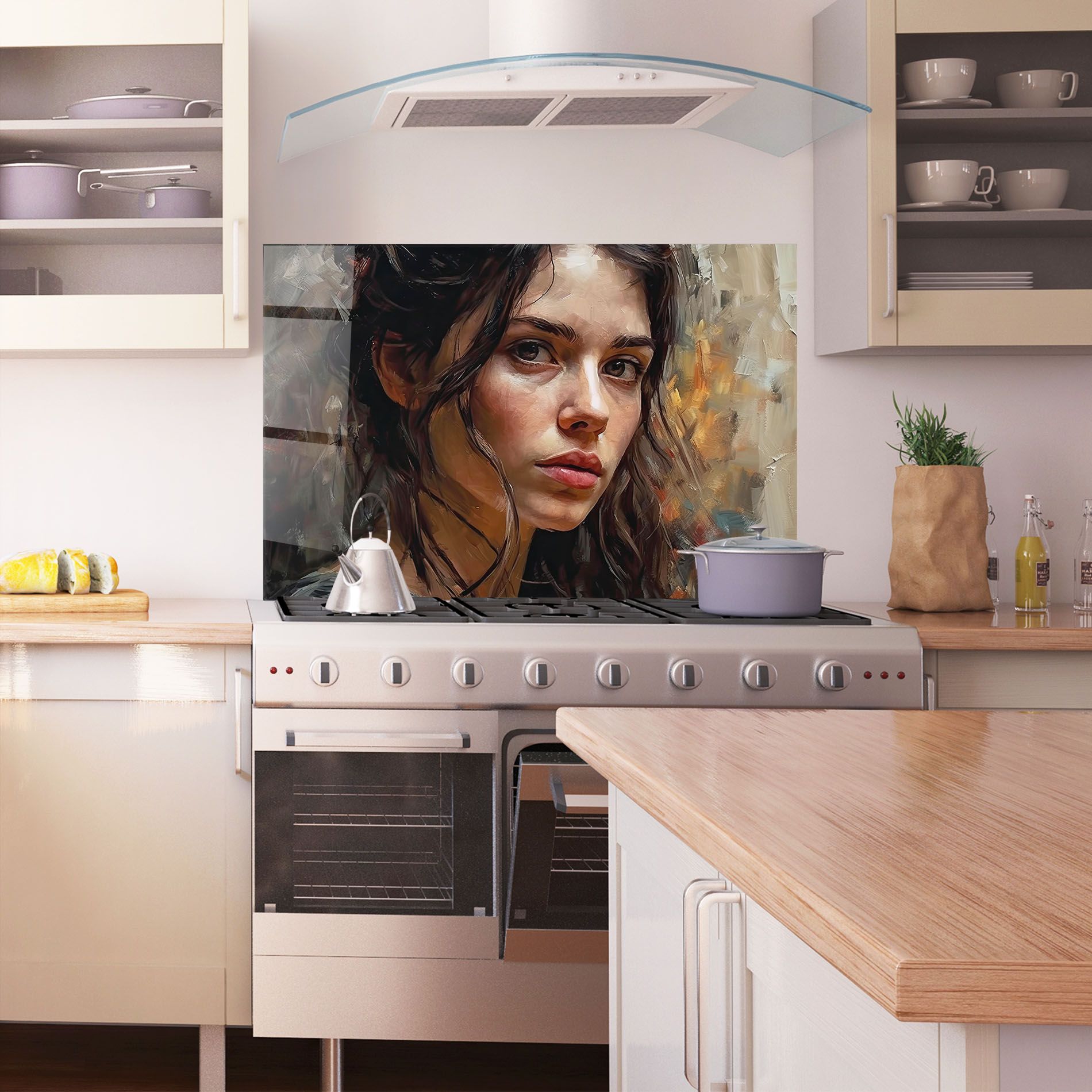 Closeup Impasto Portrait mockup 1