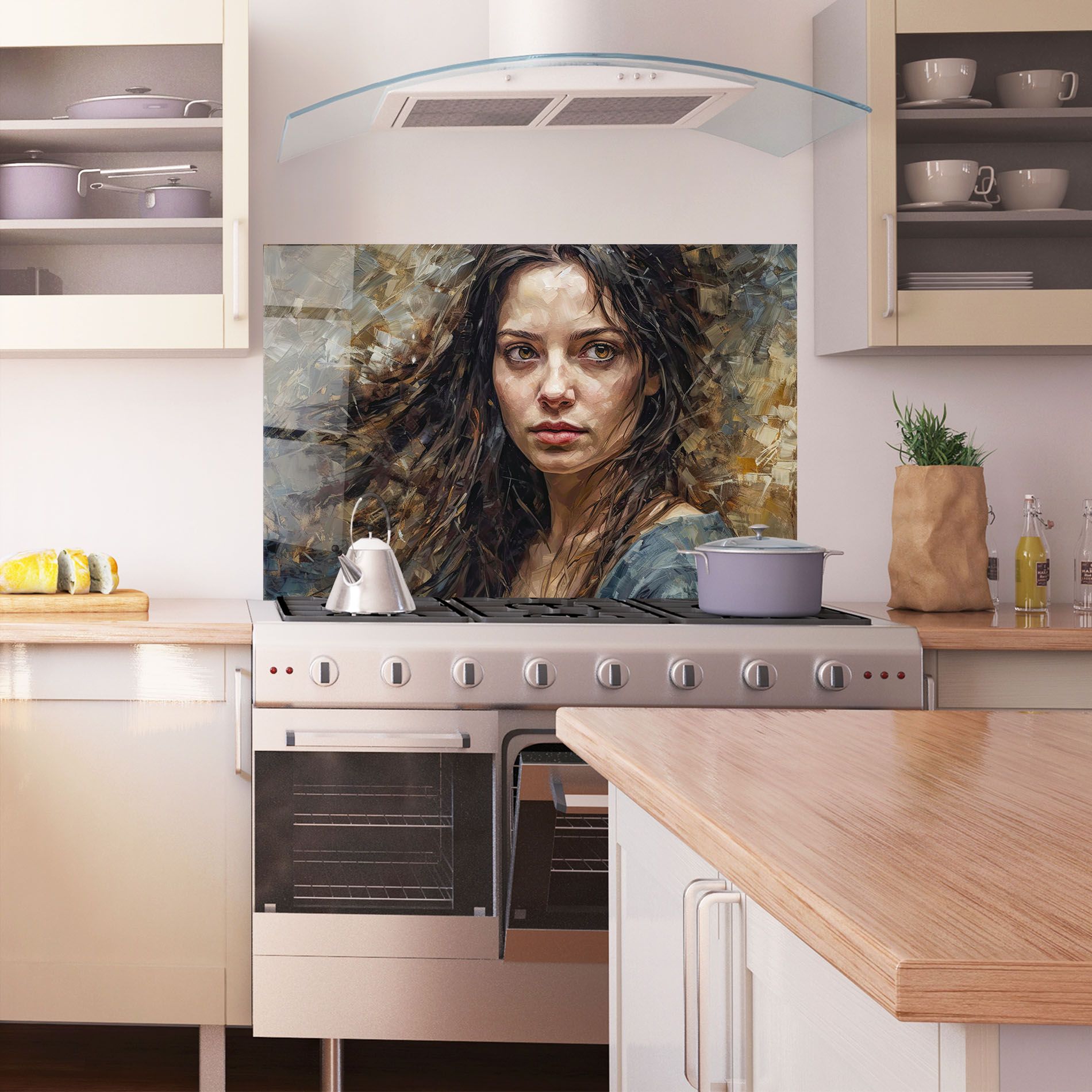 Darkhaired Woman Portrait mockup 1